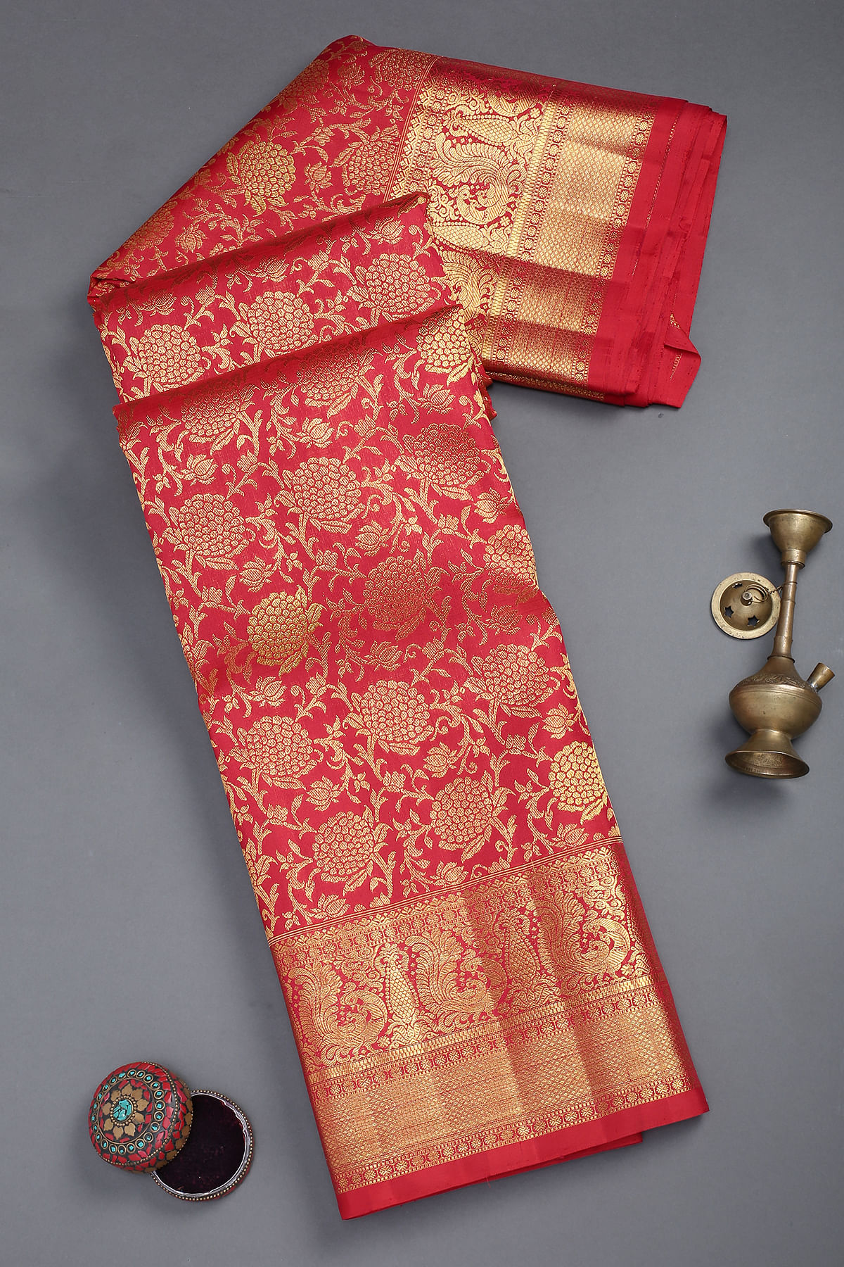 Red Kanchipuram Silk Saree