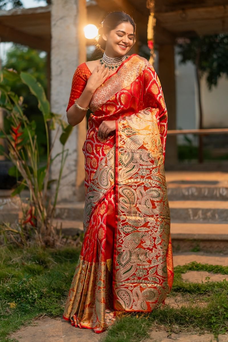 Red Kanchipuram Silk Saree