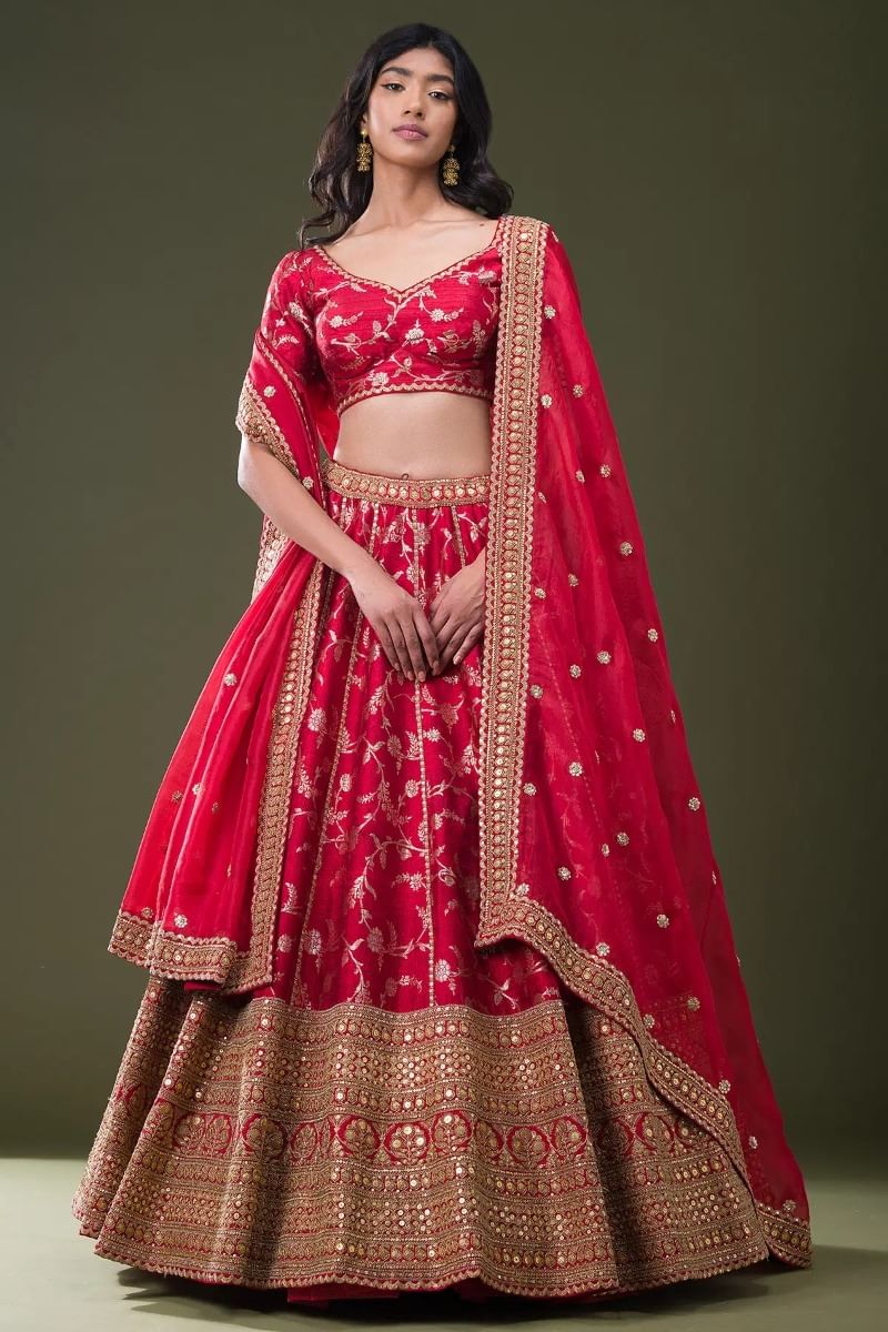 Red Wedding Lehenga
