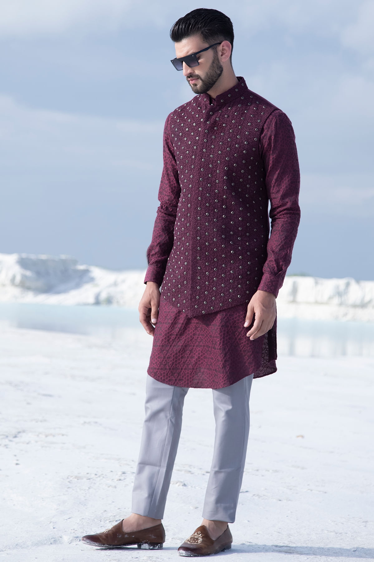 Dark Waistcoat Kurtas