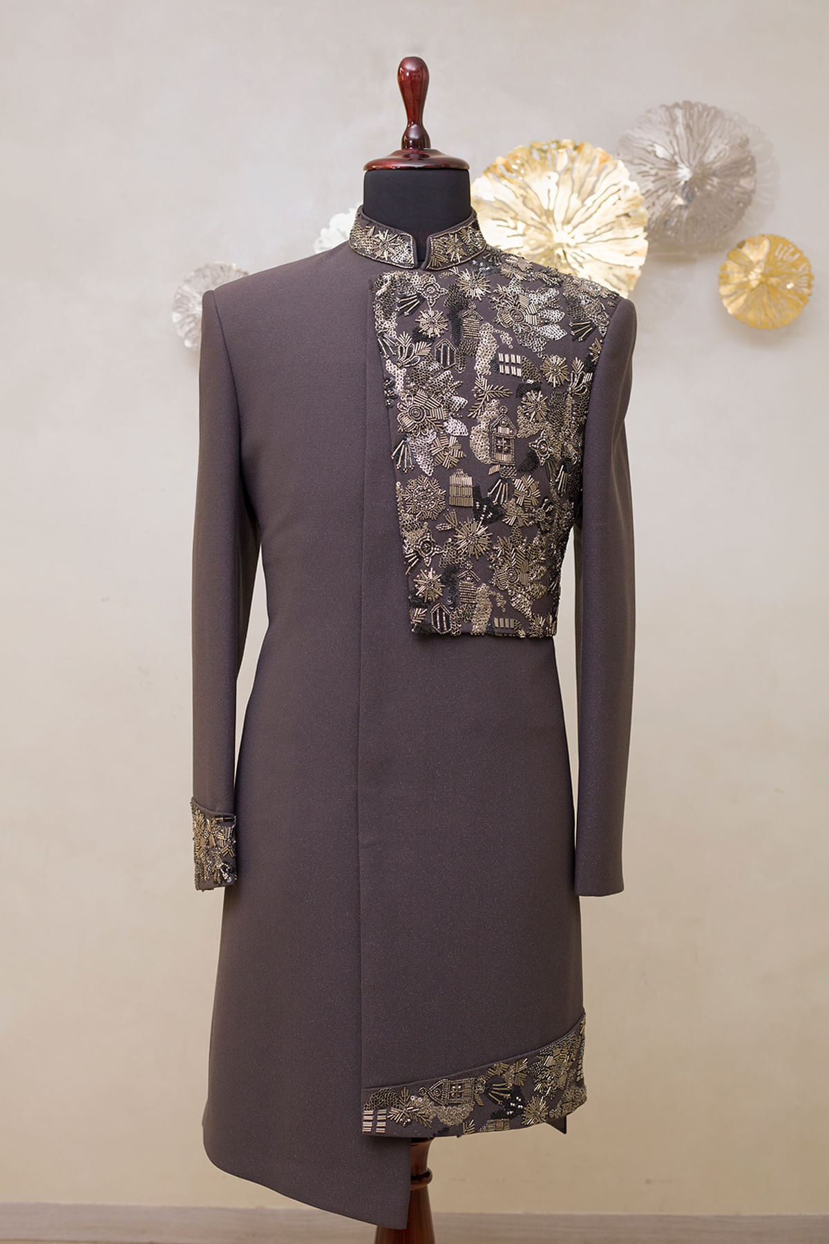 Blue IndoWestern Sherwani