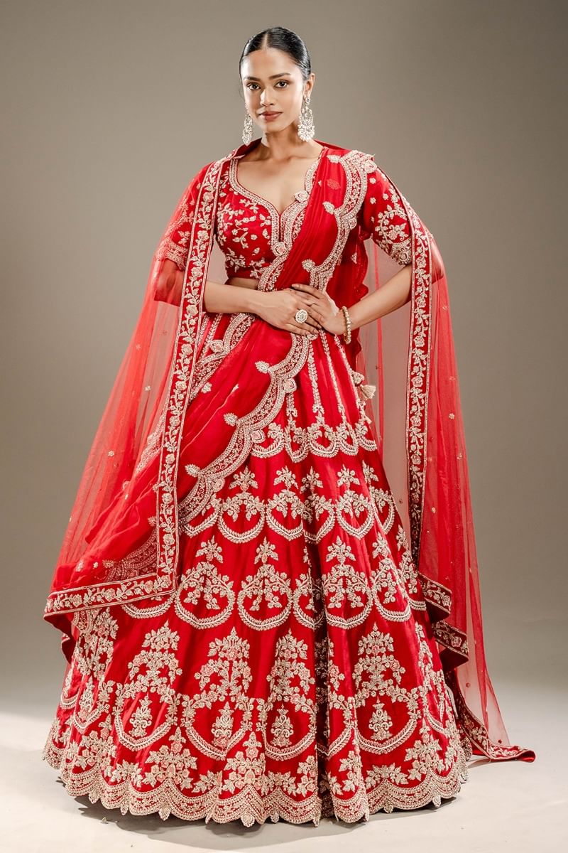 Red Bridal Lehenga