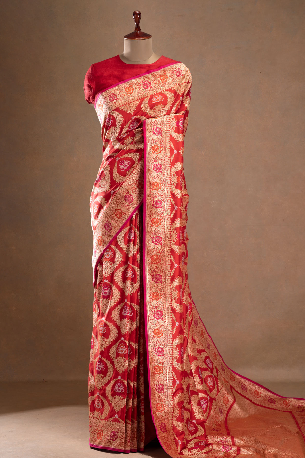 Red Banarasi Silk Saree