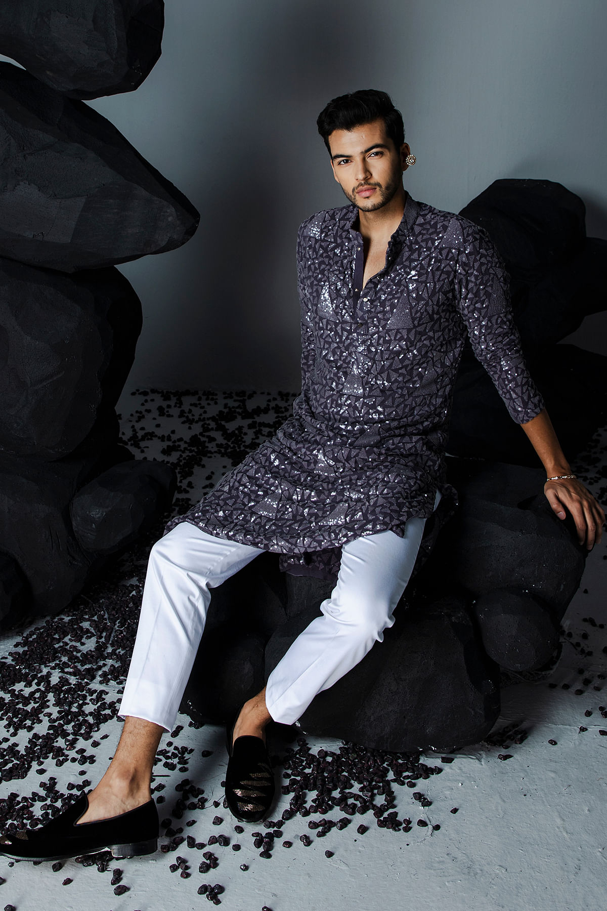 Purple Mens Kurta