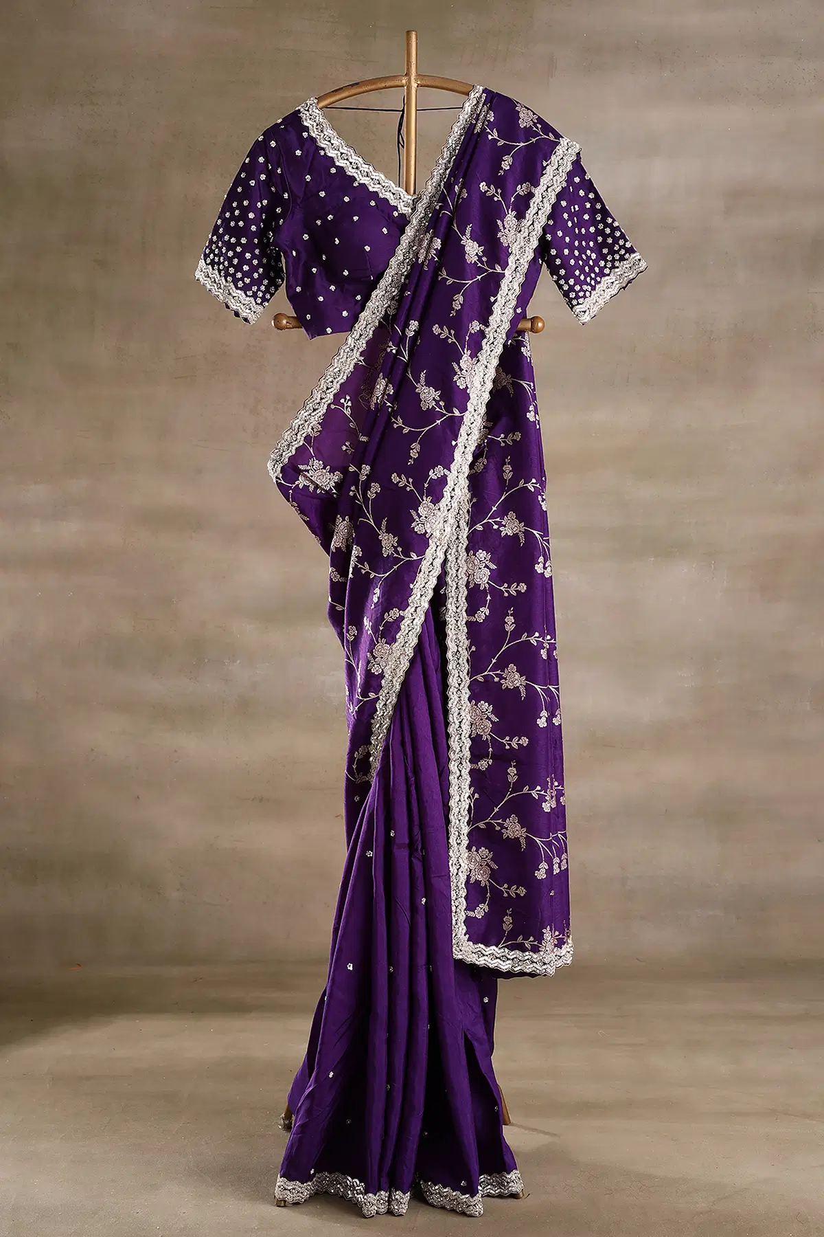 Purple Silk Saree