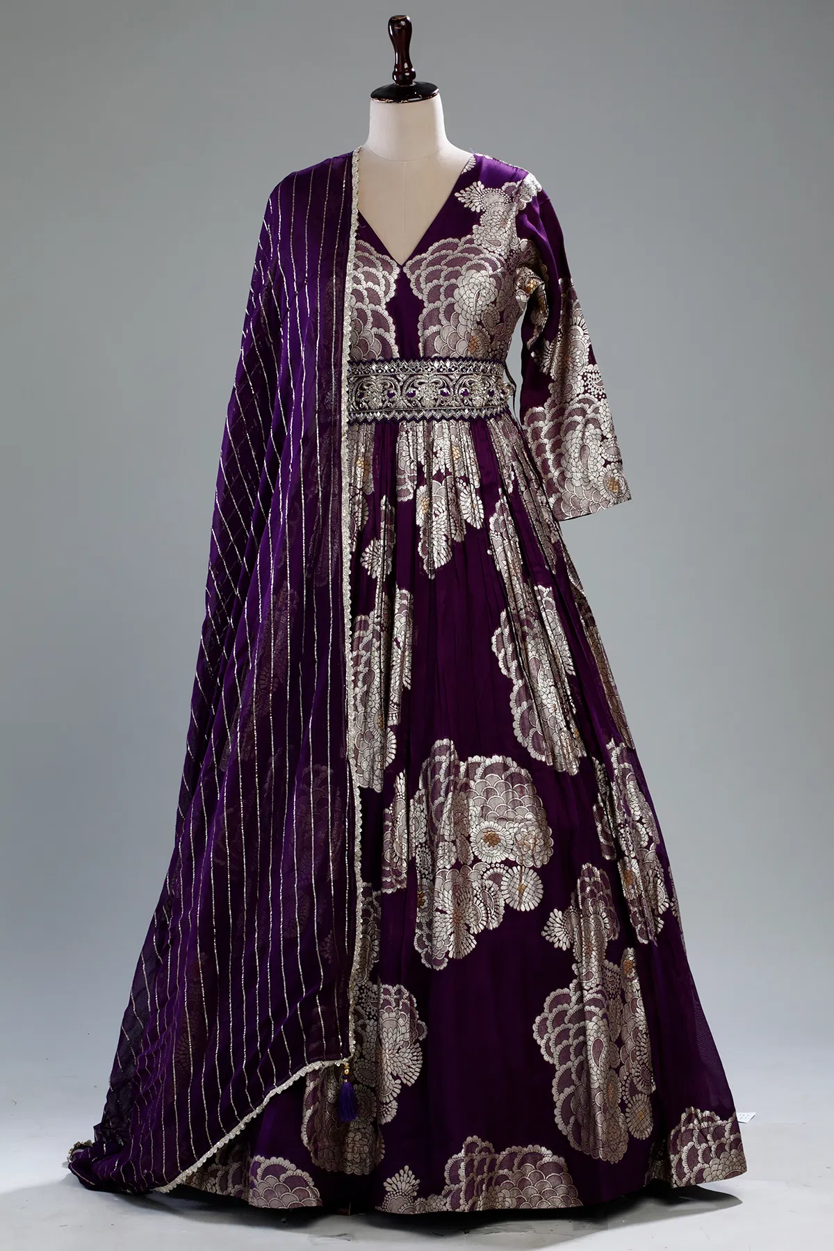 Purple Anarkali Salwar