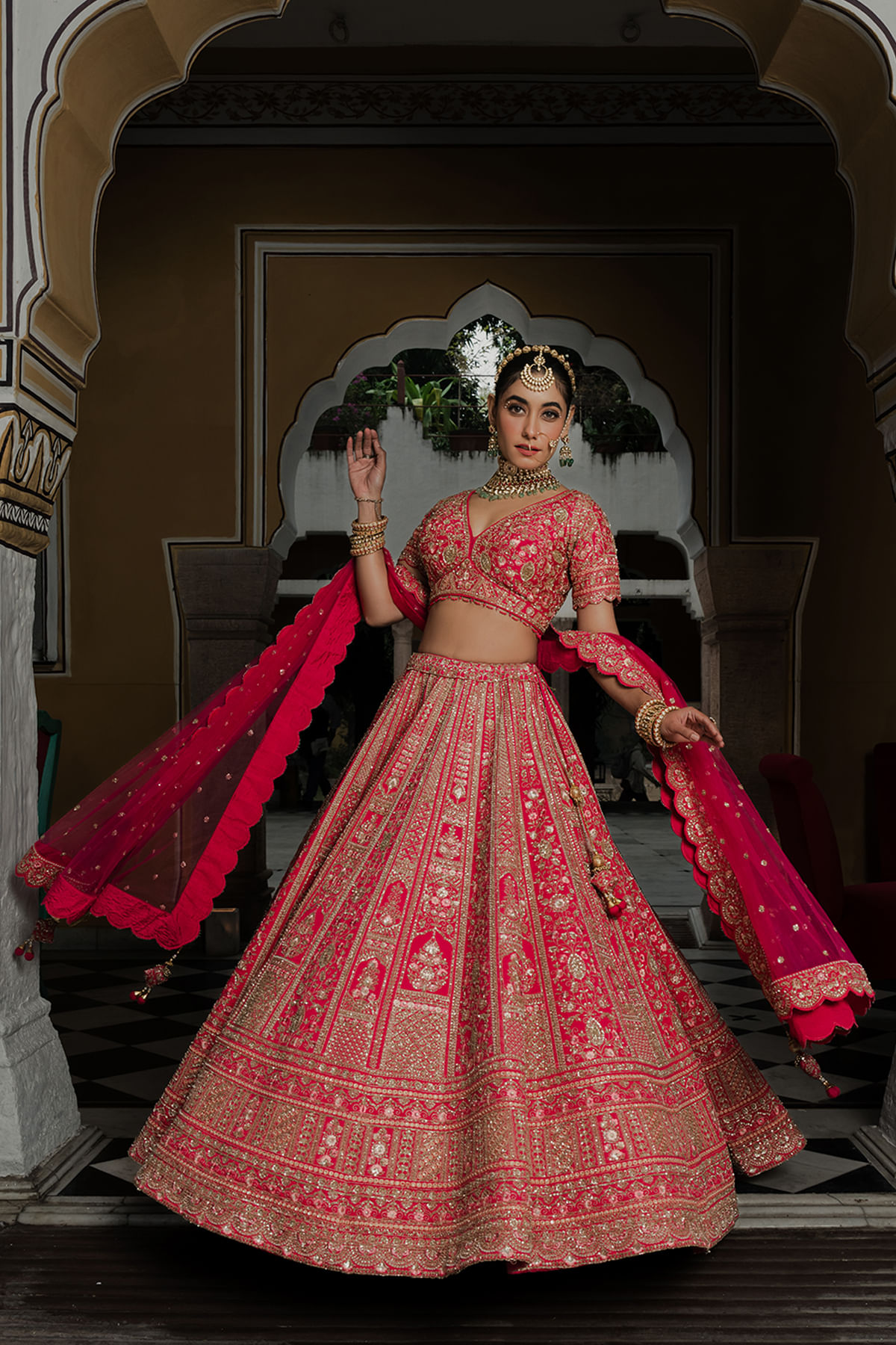 Pink Bridal Lehenga