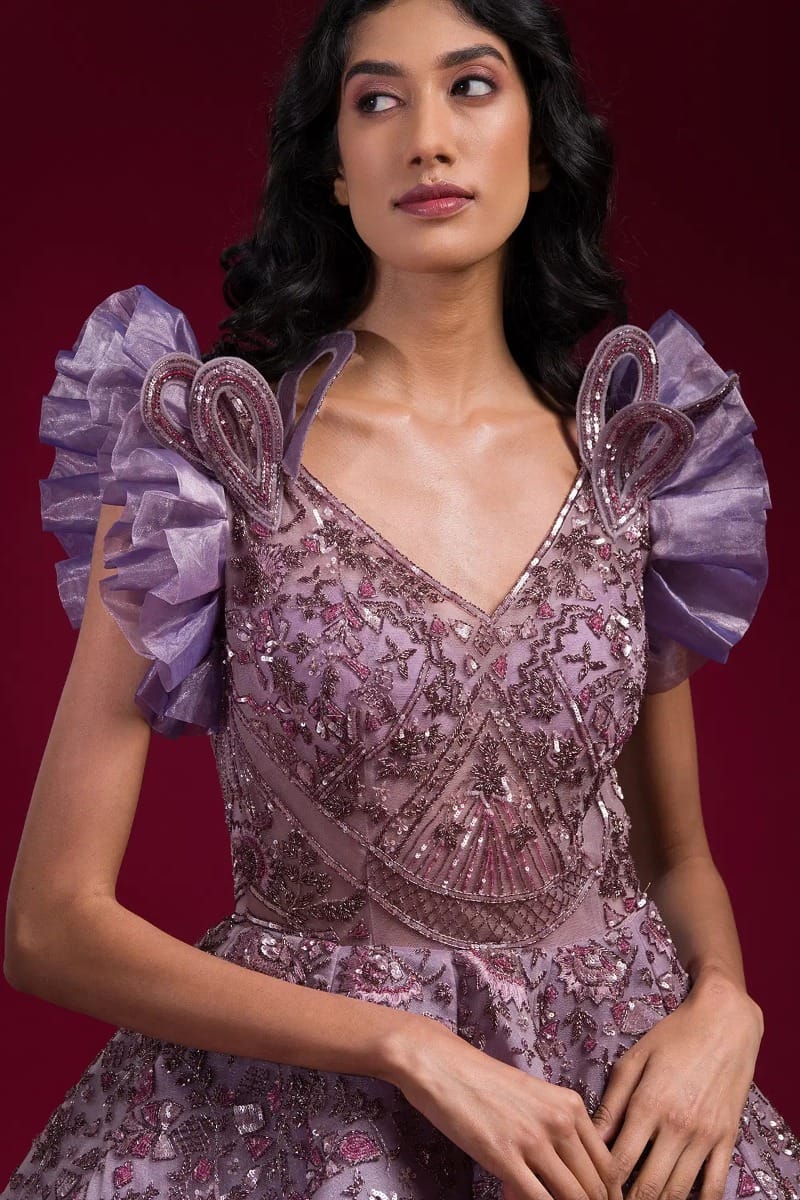 Purple Cocktail Gown