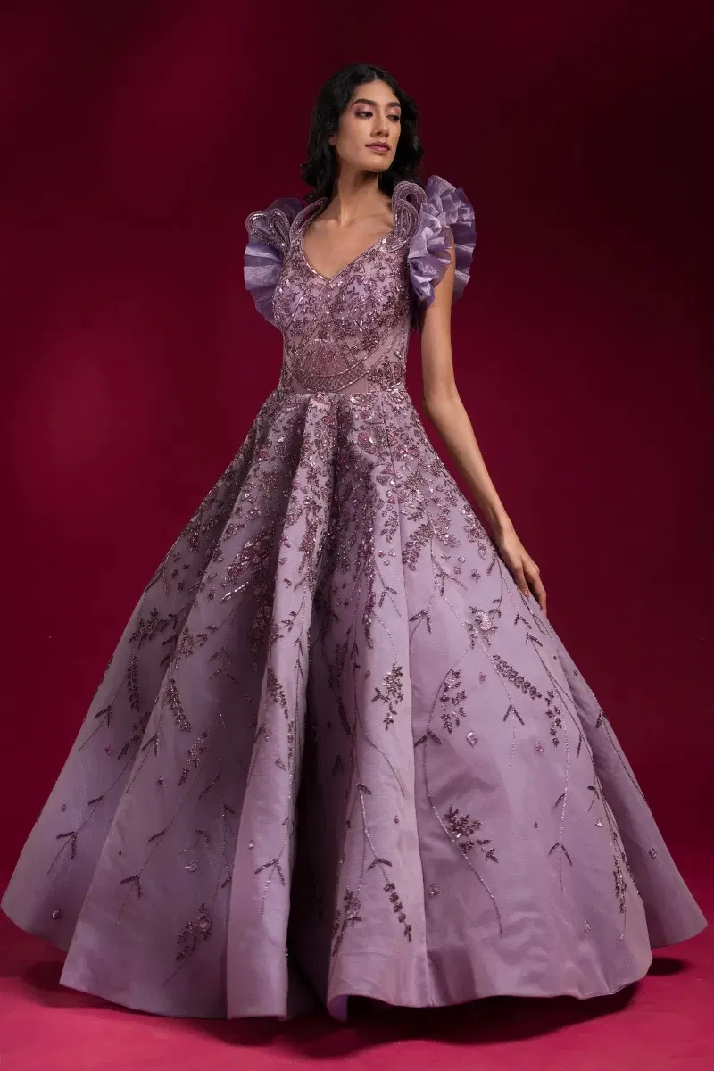 Purple Cocktail Gown