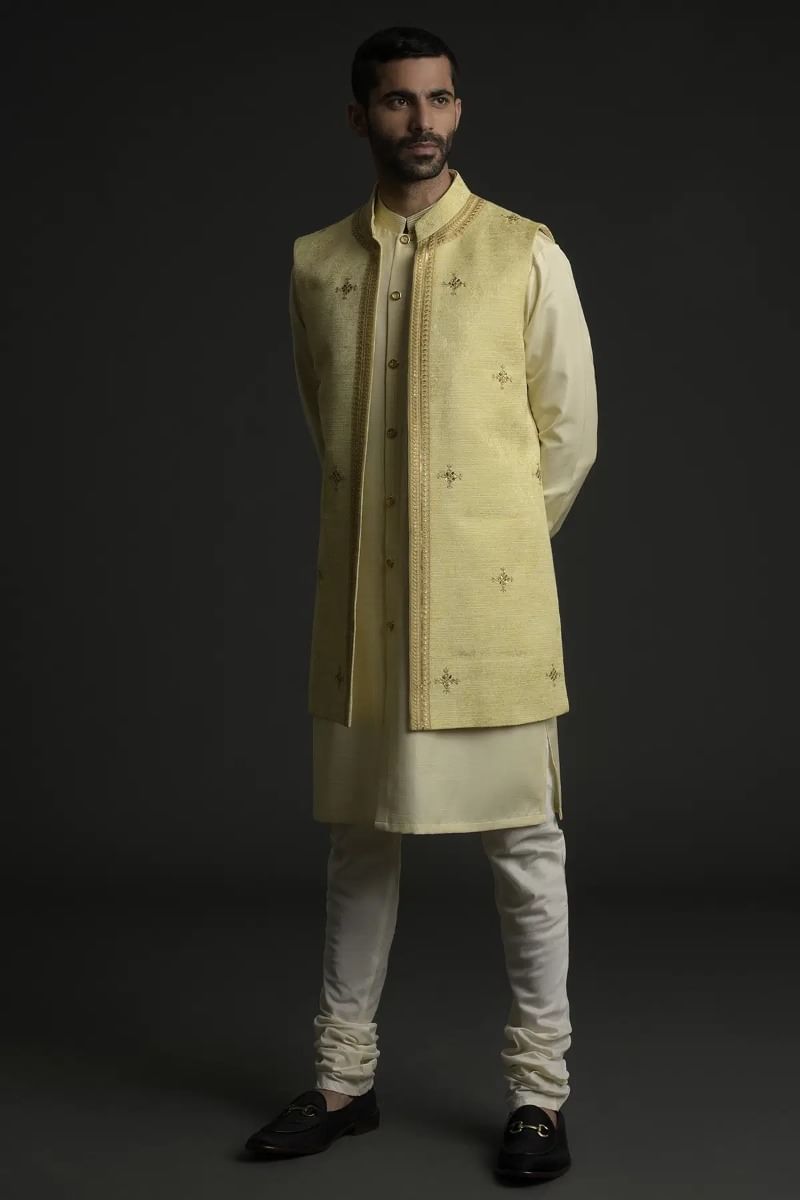 Yellow Waistcoat Kurta