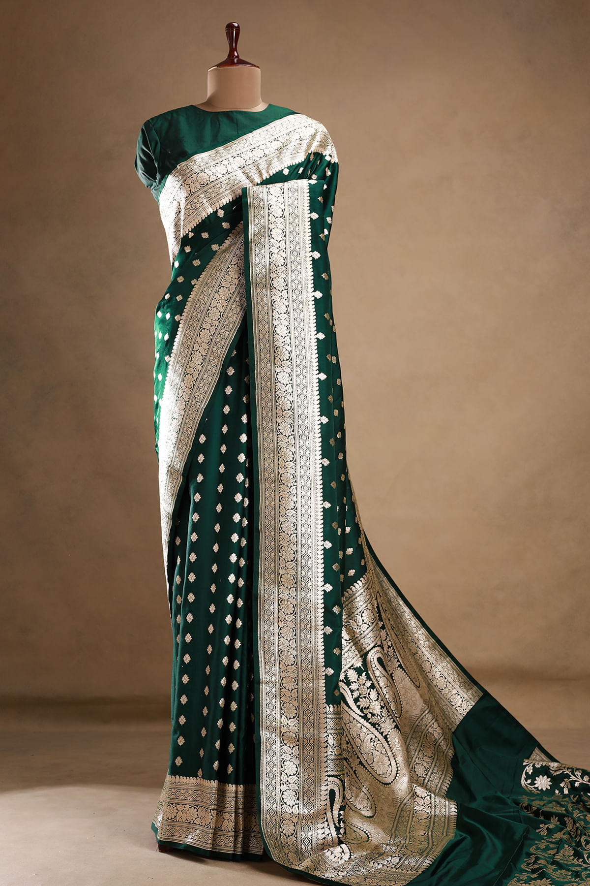 Green Banarasi Saree