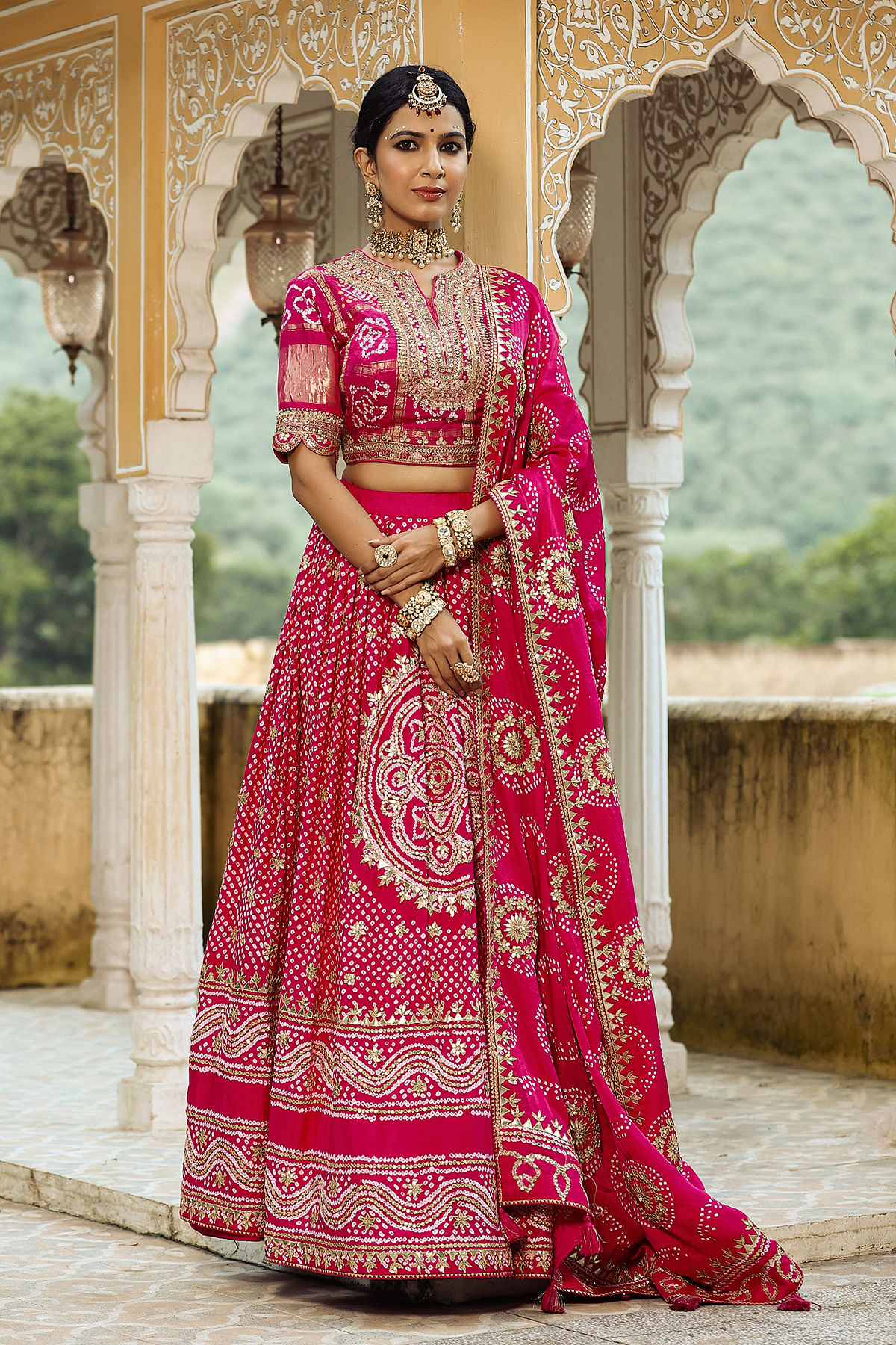 Navy Blue And Pink Party Wear Outfit, Bridal Lehengas, Diamond, London, UK