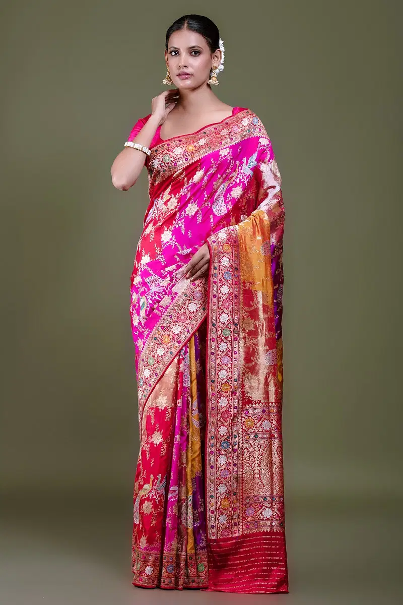 Multicolor Banarasi Silk Saree 