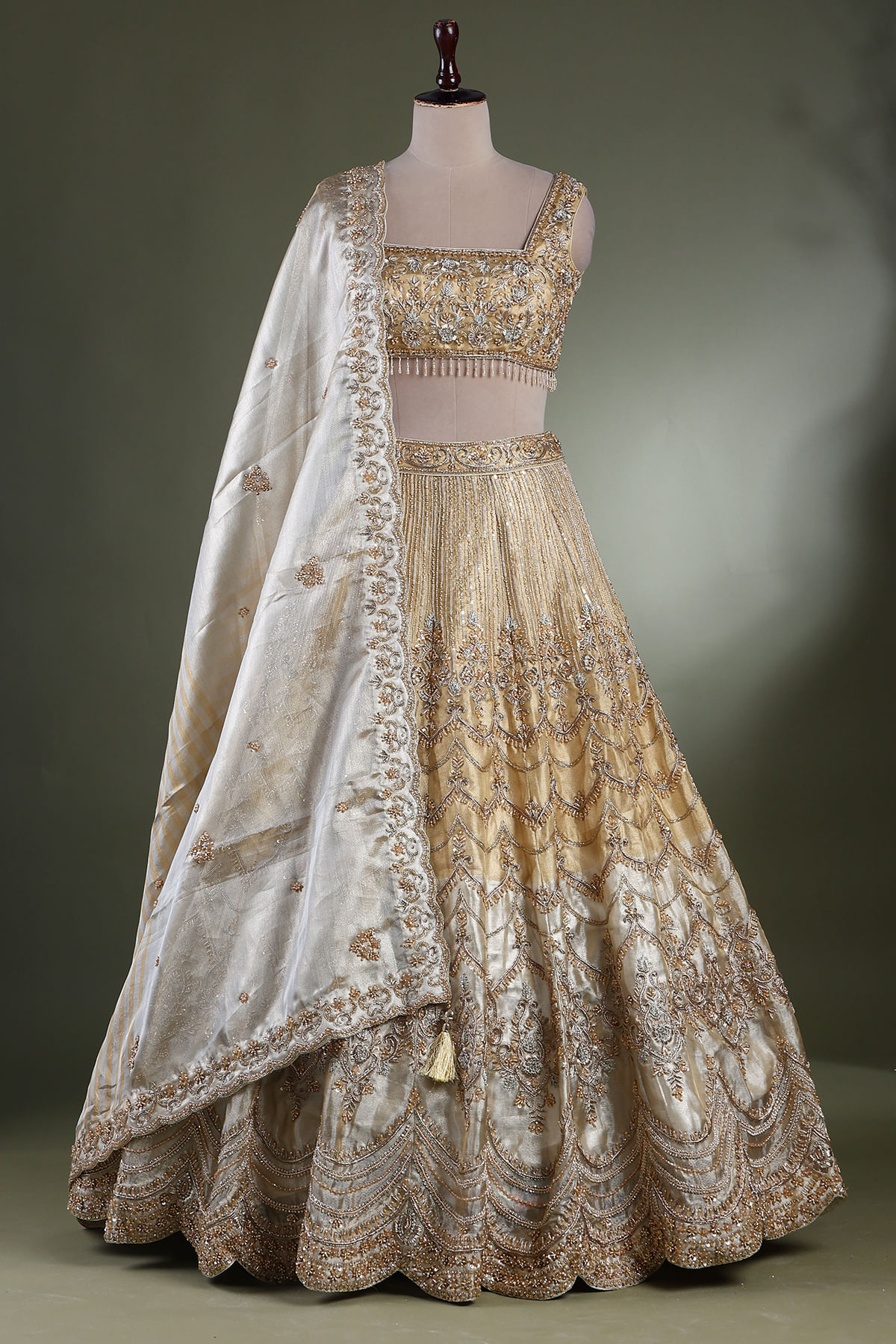 Gold and Silver lehenga