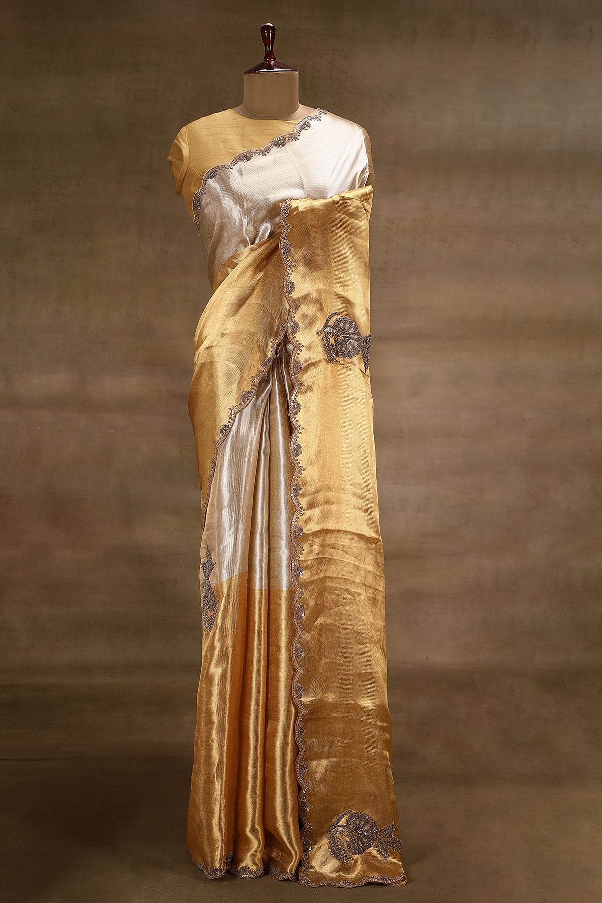 Gold and Silver Saree