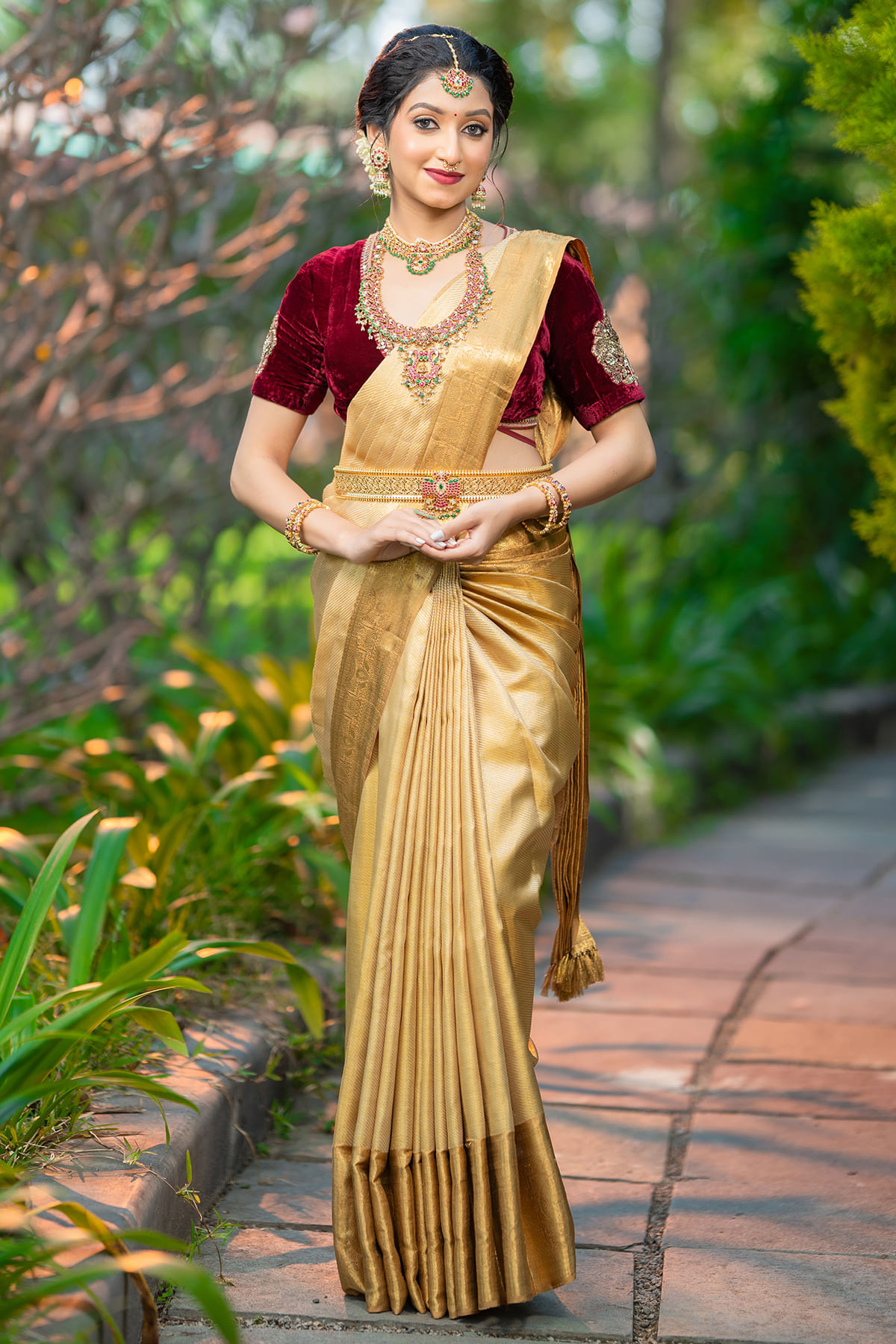 Gold Kanchipuram Saree