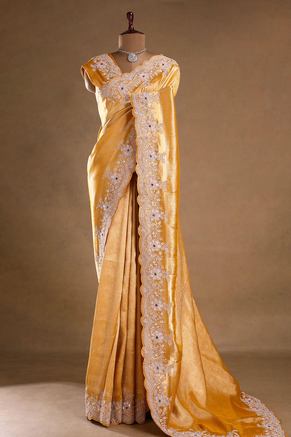 Yellow Designer Saree