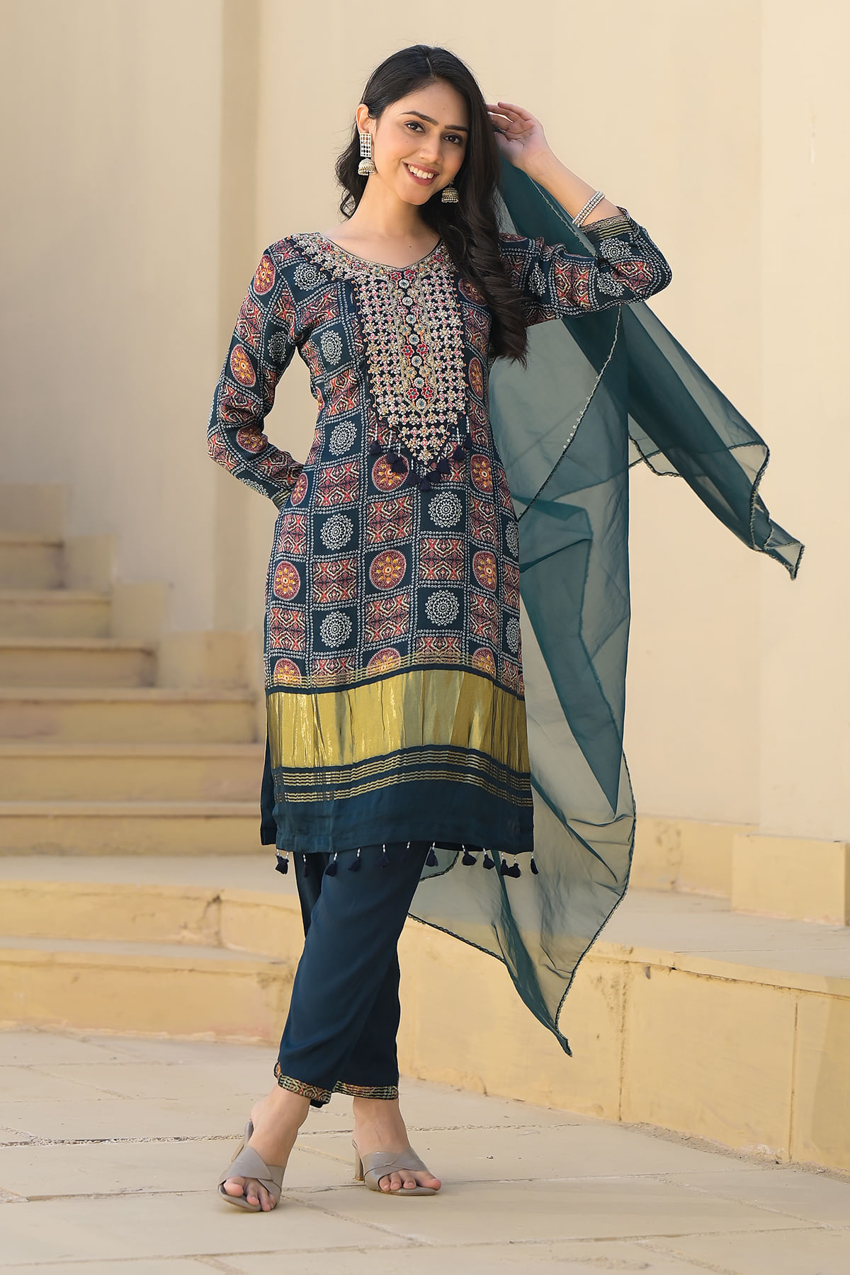 Green Straight Cut Suit