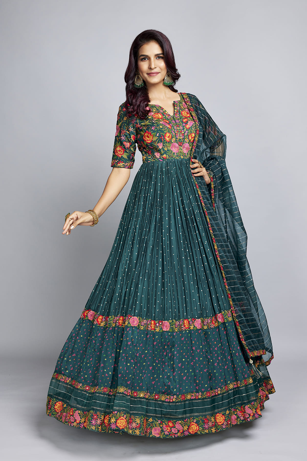 Green Anarkali Salwar