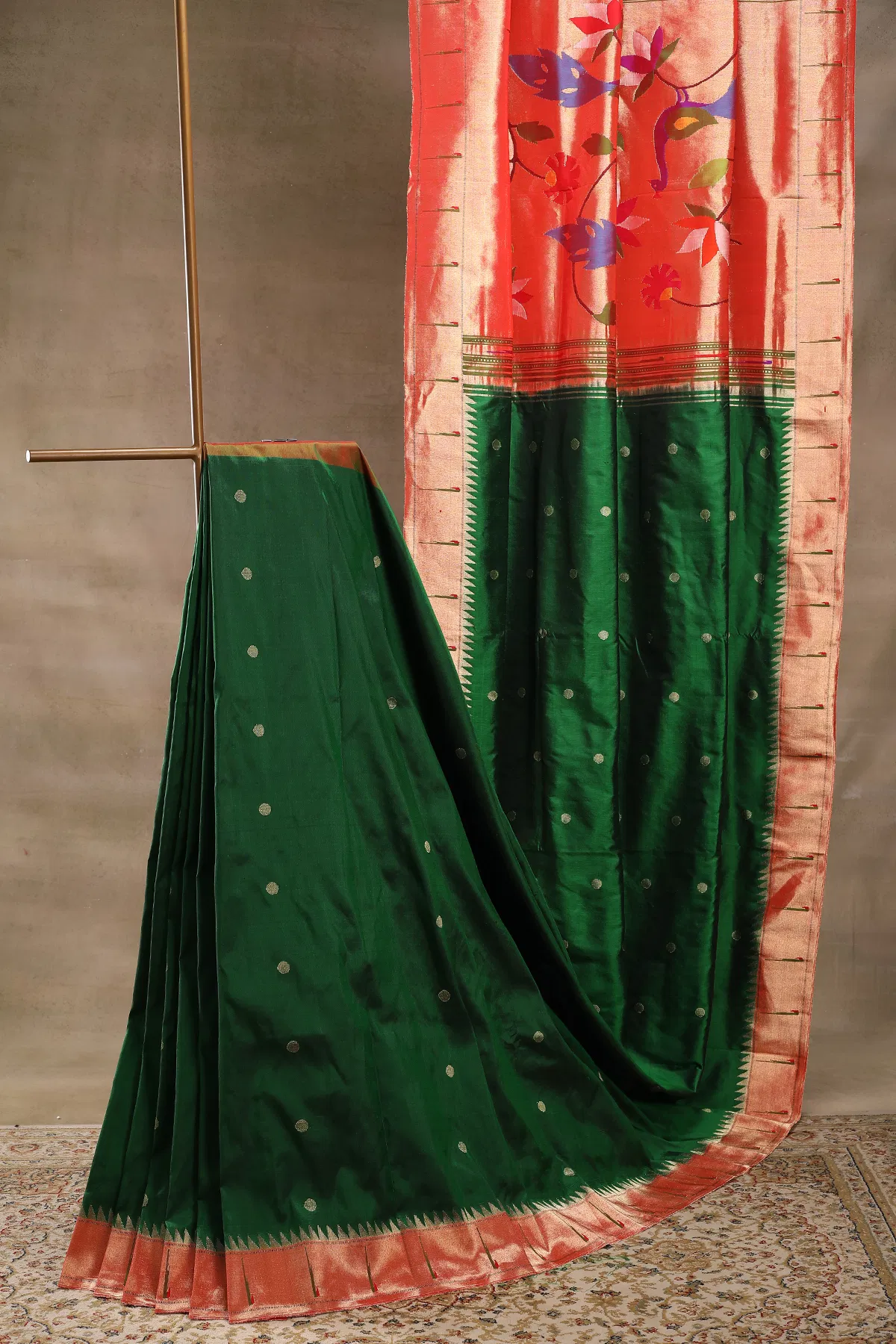 Green Paithani Silk Saree 