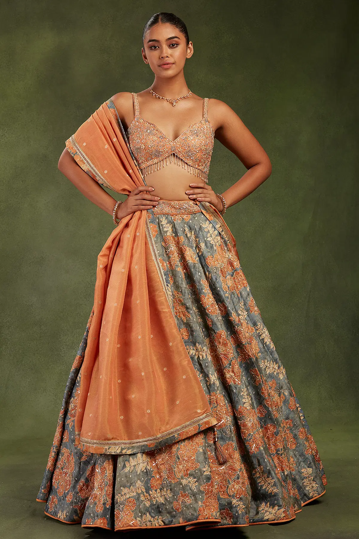 Lehenga styles for plus size clearance