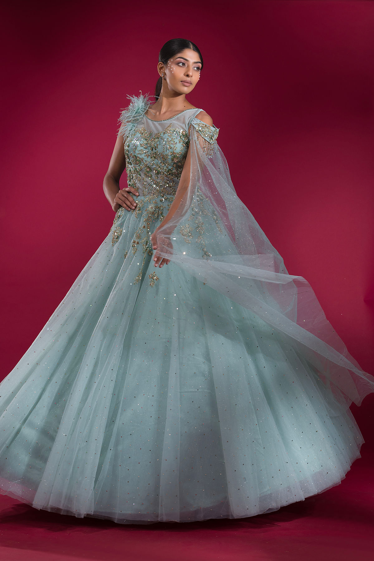 Mint shop evening gown