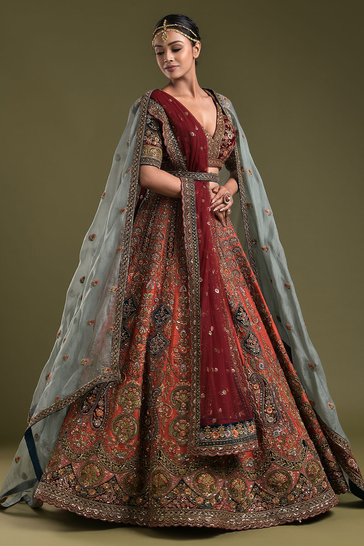Preferable Multi Colour Banarasi Silk Designer Lehenga Choli