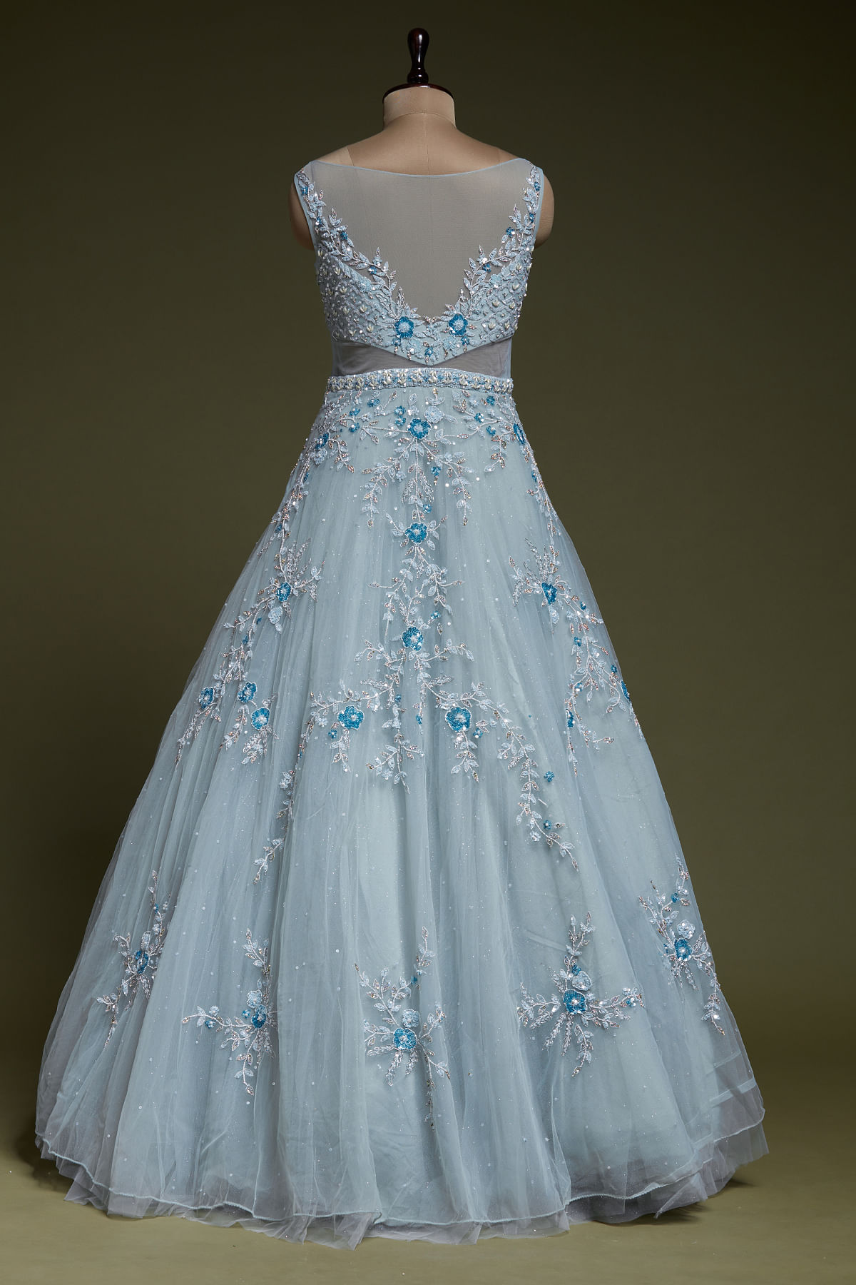 Princess Blue Ball Gown Off Shoulder Cinderella Dress – Dreamdressy