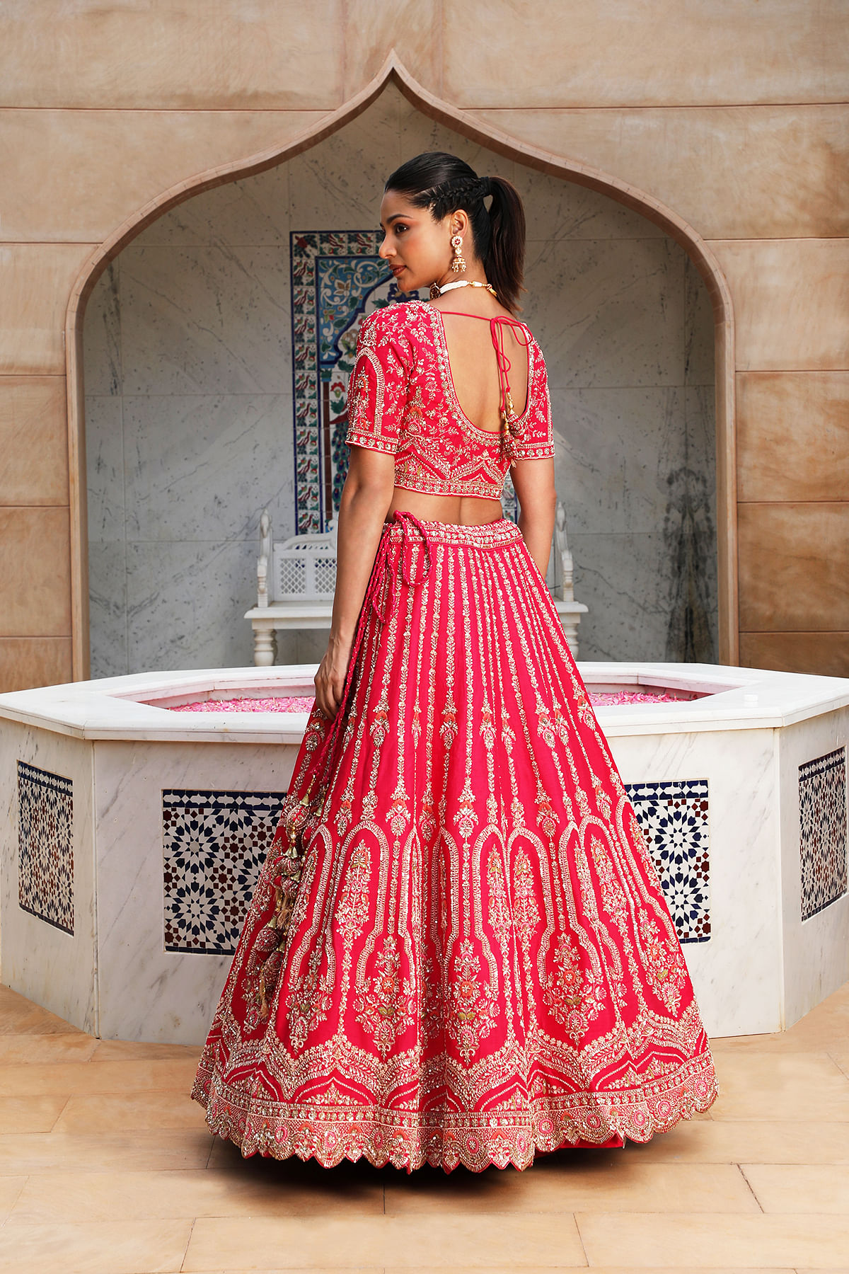 Buy Light Grey Sequins Embroidered Net Designer Lehenga Online | Samyakk