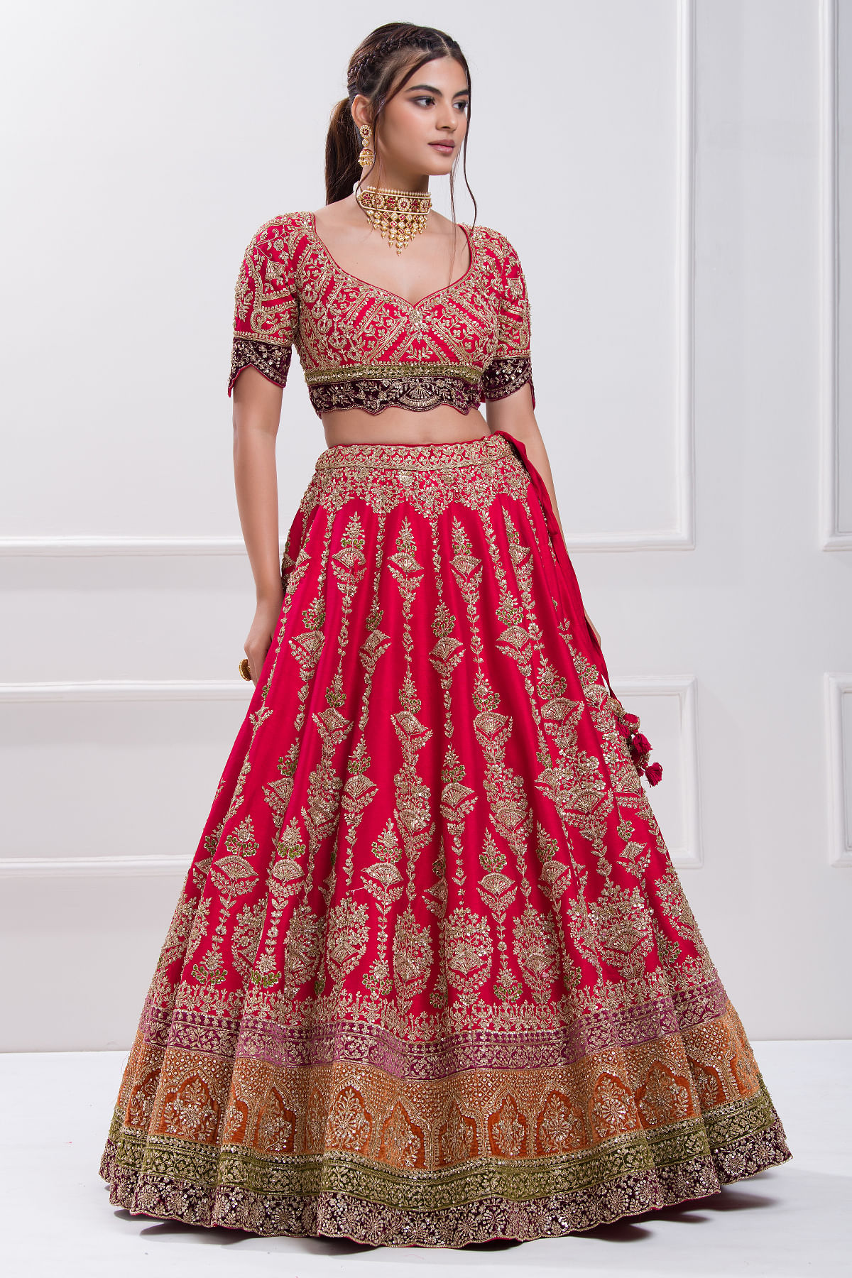 A Rani pink lehenga is a bold and beautiful choice for any special