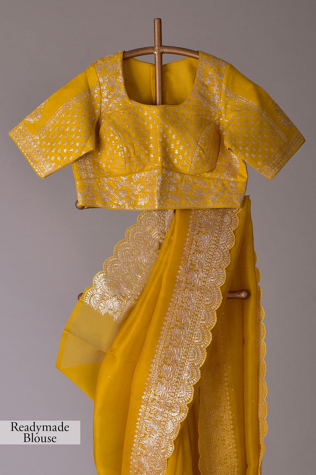 Readymade Saree Blouse With Embroidery - Yellow | Wedding Blouses | Chiro's  By Jigyasa