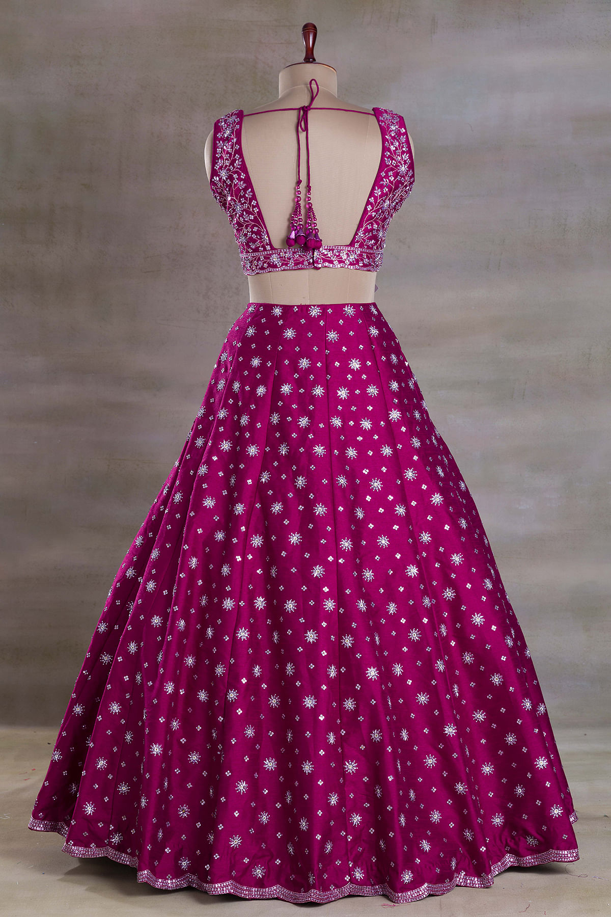 Powder Pink Lehenga Choli with Multi Work Choli - House of Surya