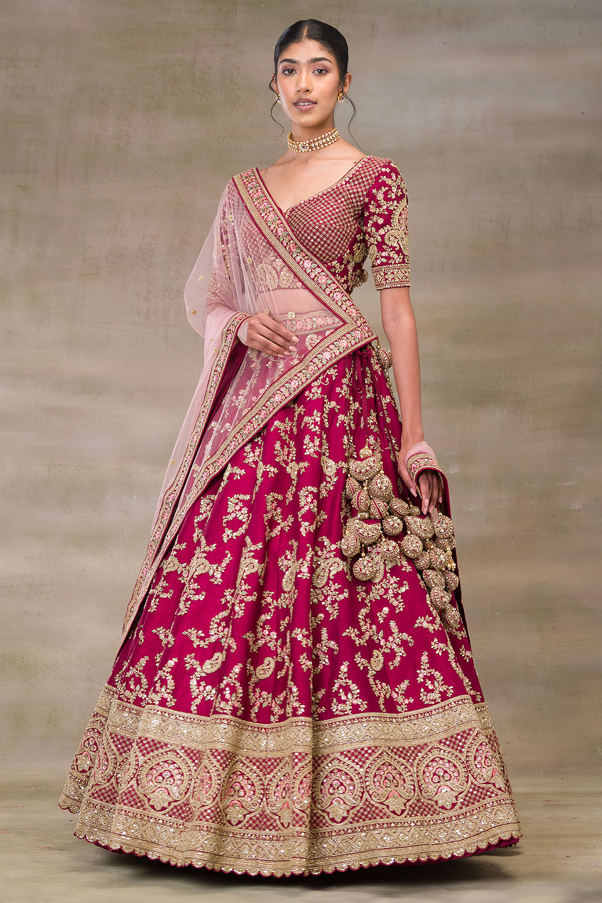 Maroon Color Embroidery Work Wedding Wear Lehenga Choli – bollywoodlehenga
