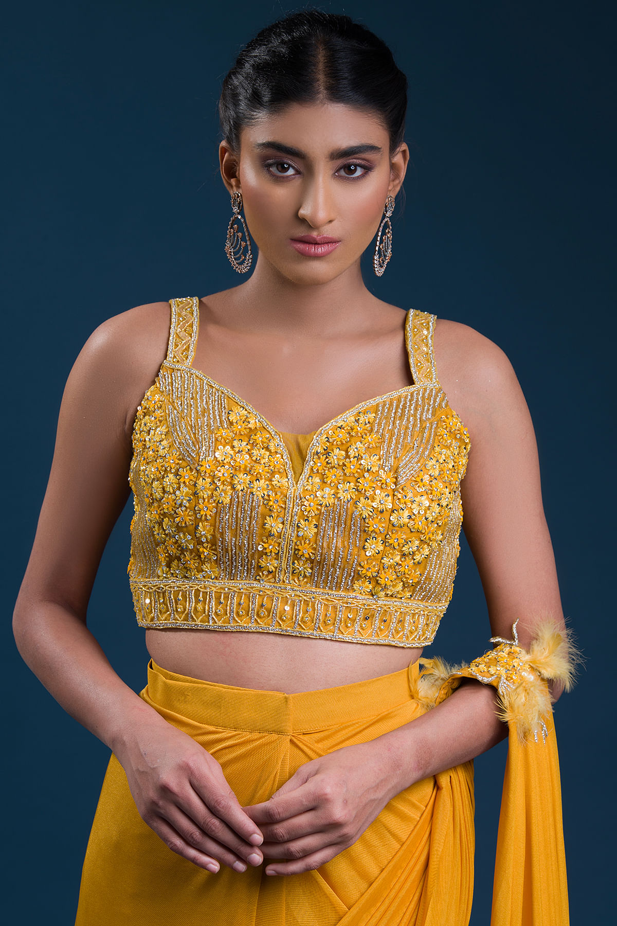 Dazzling Yellow Soft Silk Saree with Beautiful Blouse Piece – LajreeDesigner