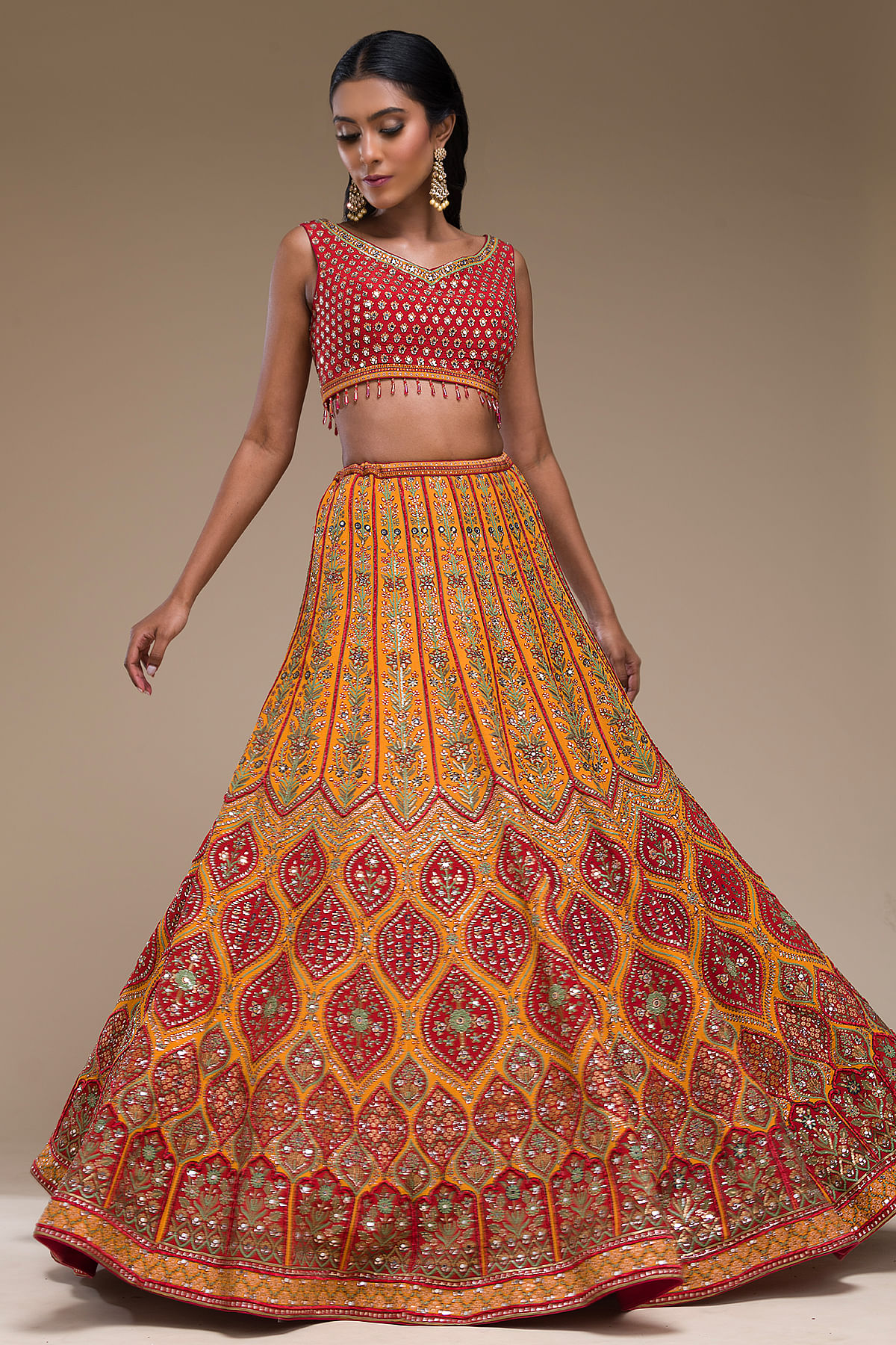 $193 - $258 - Mustard Fish Cut Giccha Silk Pearls Designer Lehenga Choli,  Mustard Fish Cut Giccha Silk Pearls Designer Lehengas and Mustard Fish Cut  Giccha Silk Pearls Ghagra Chaniya Cholis Online Shopping