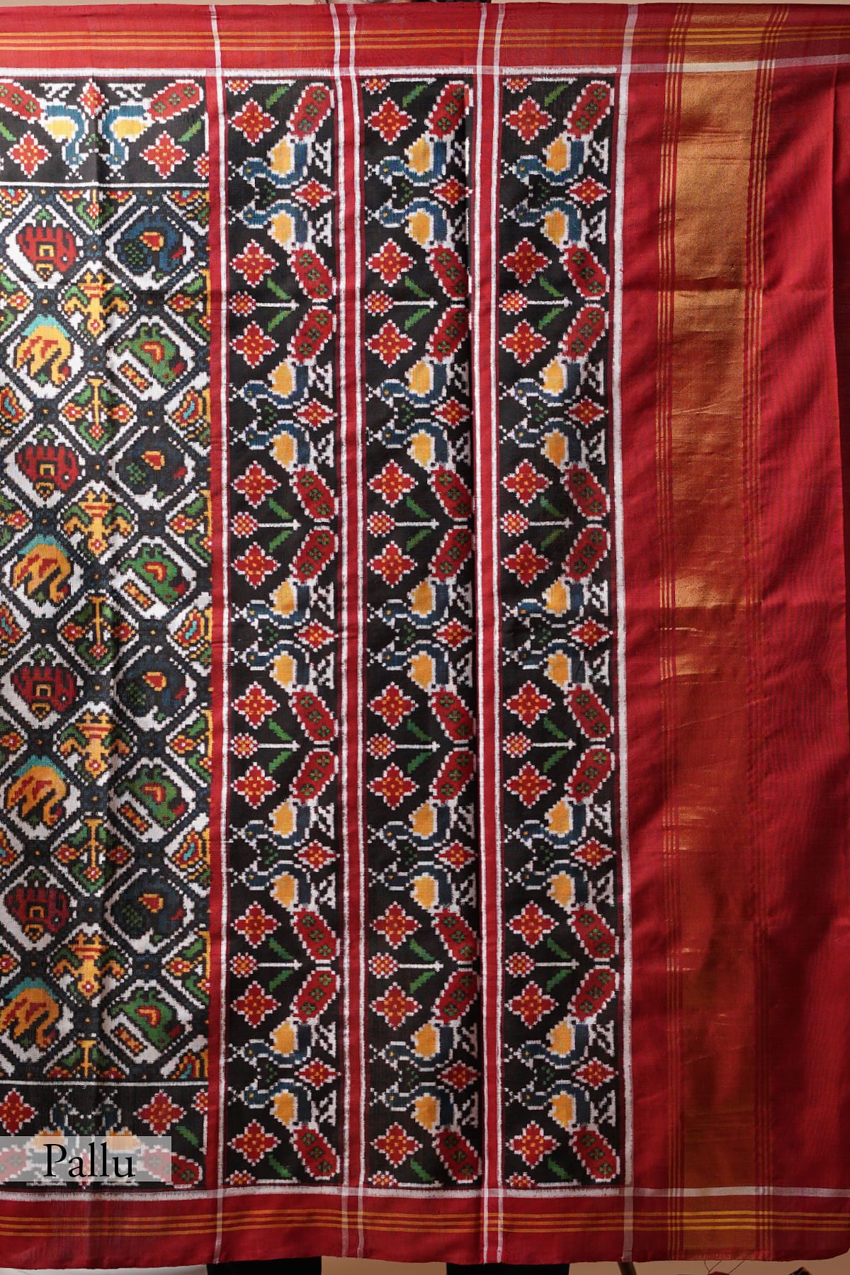 Bright Red Patan Patola Silk Saree | Singhania's