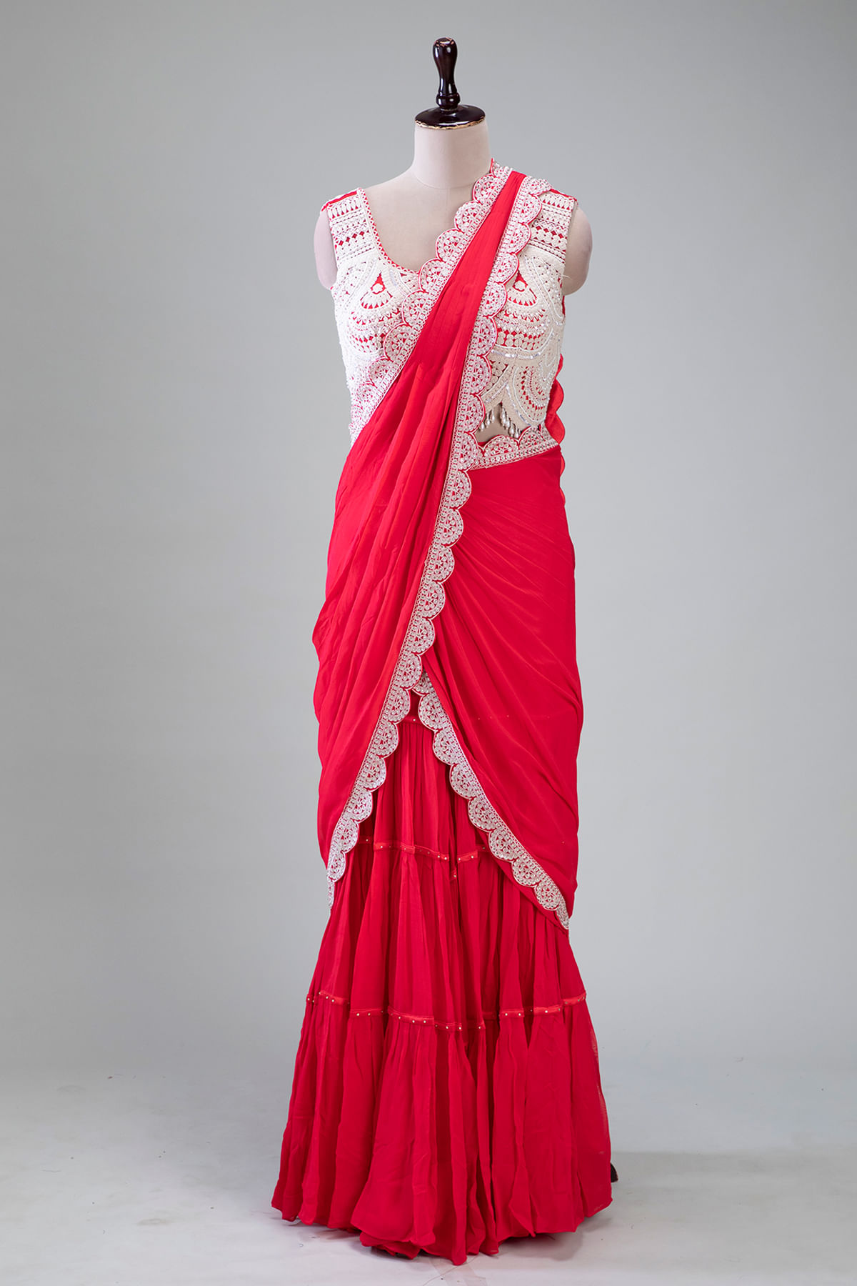 Pink Ready To Wear Saree 