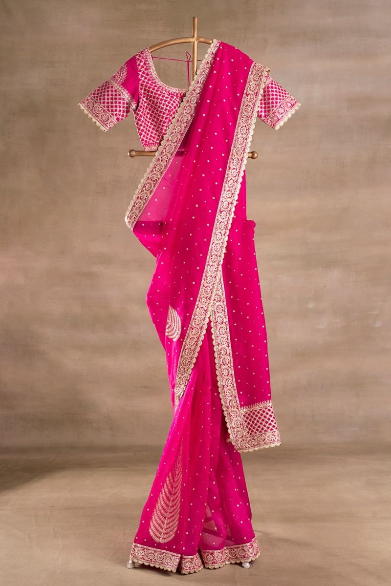 Pink Designer Saree