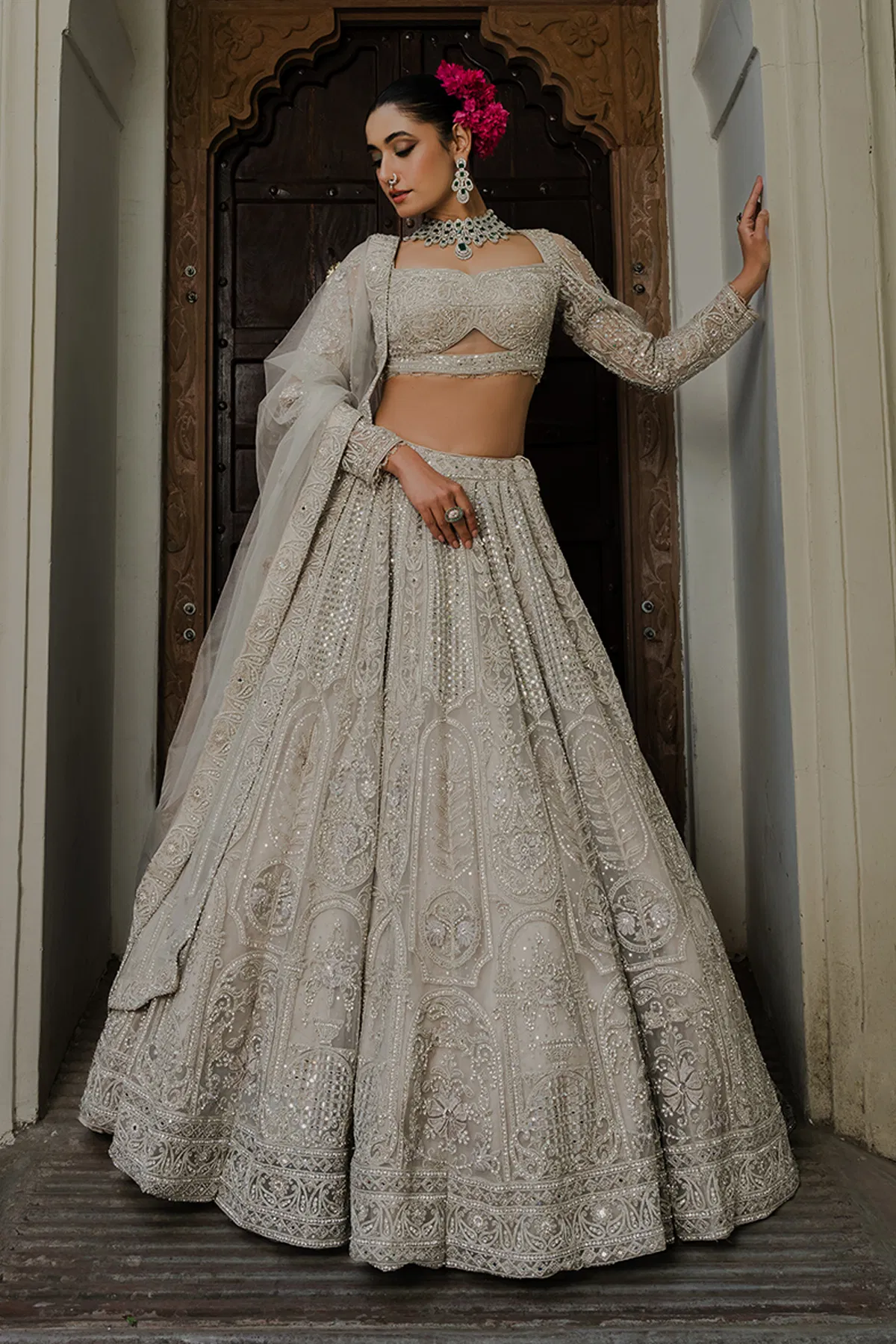 Ivory White Lehenga