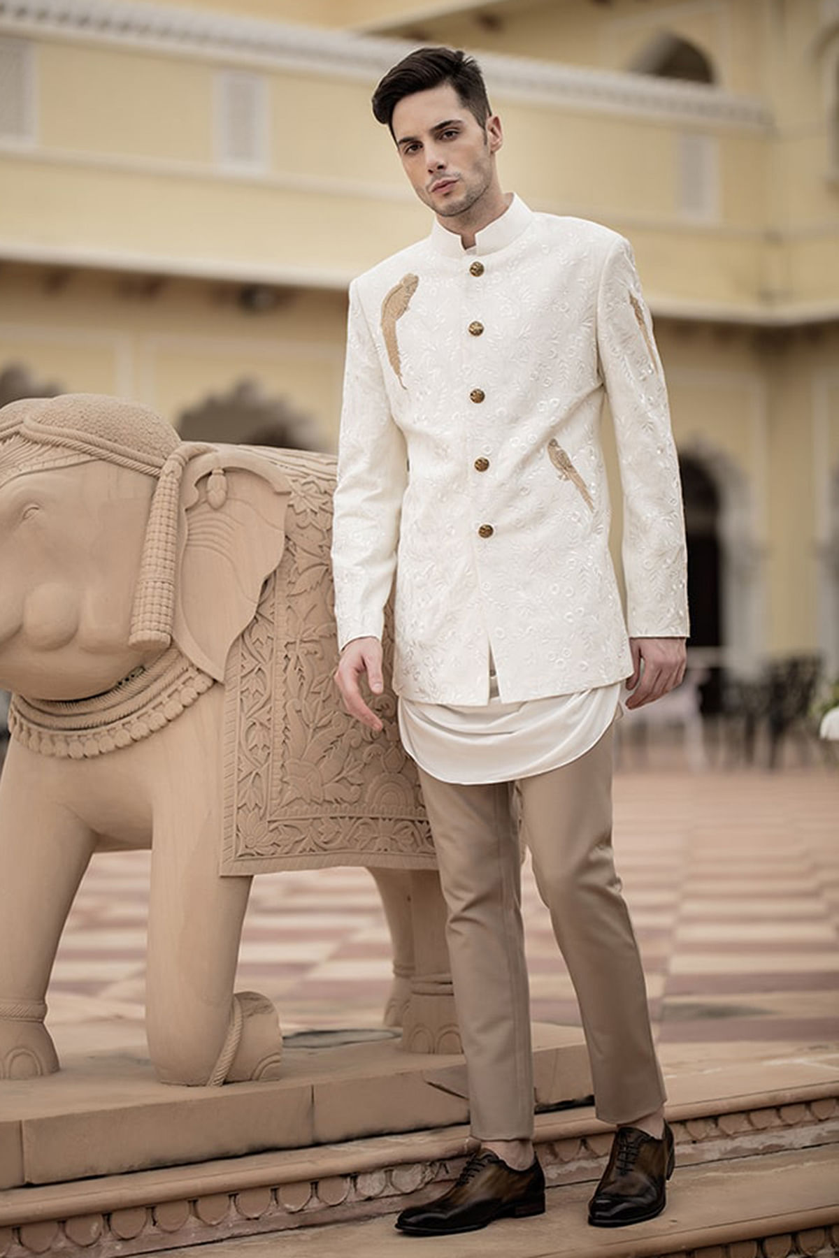 Ivory IndoWestern Sherwani