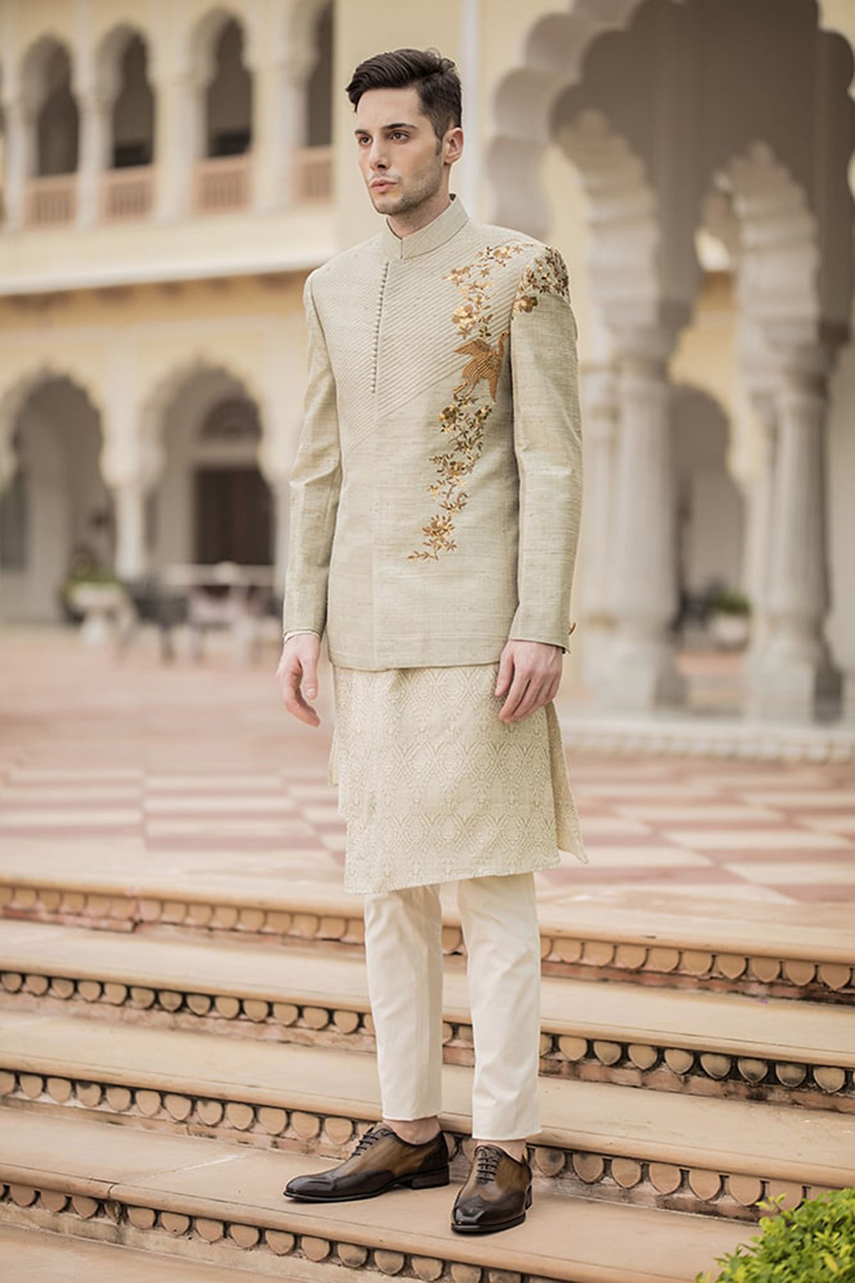 Laurel Green IndoWestern Sherwani