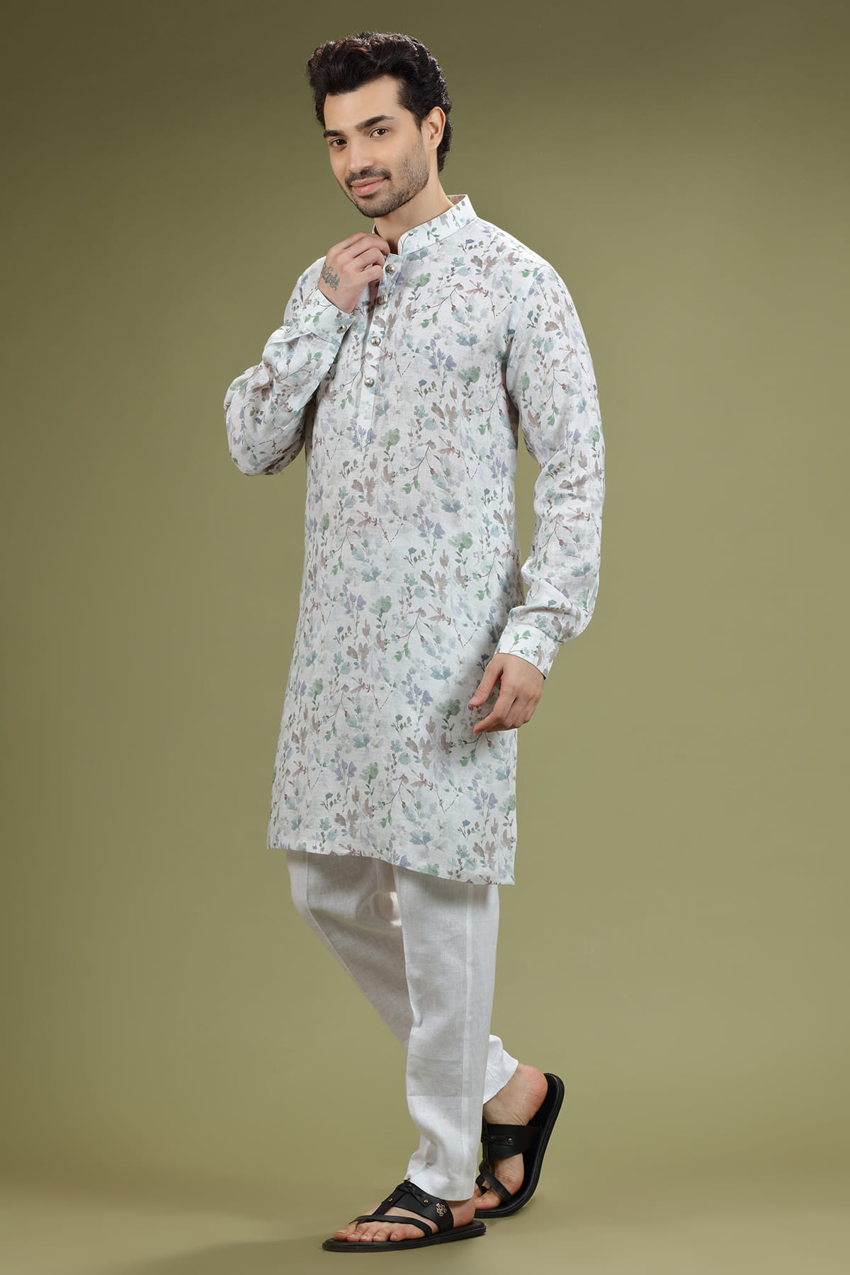Off-White kurta for Men