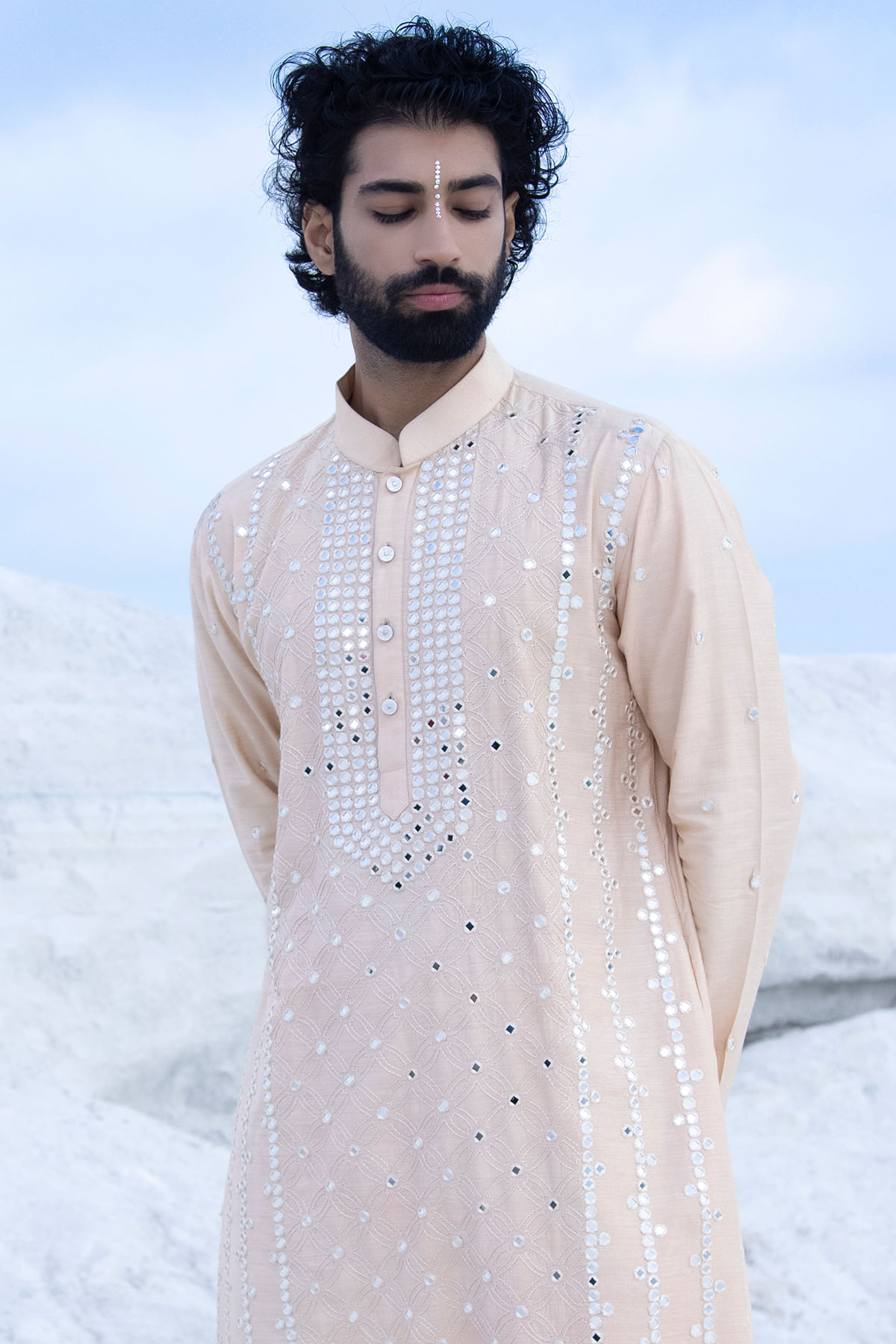 Peach Kurta for Men