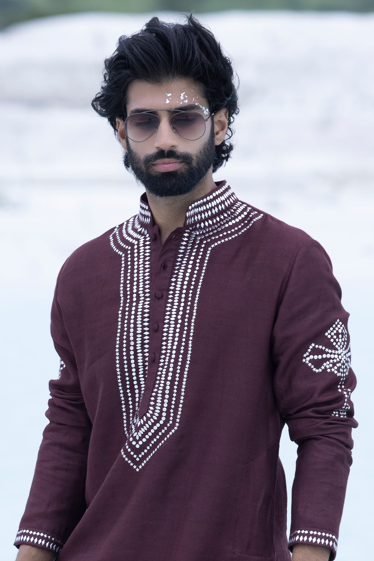 Wine Kurta for Men