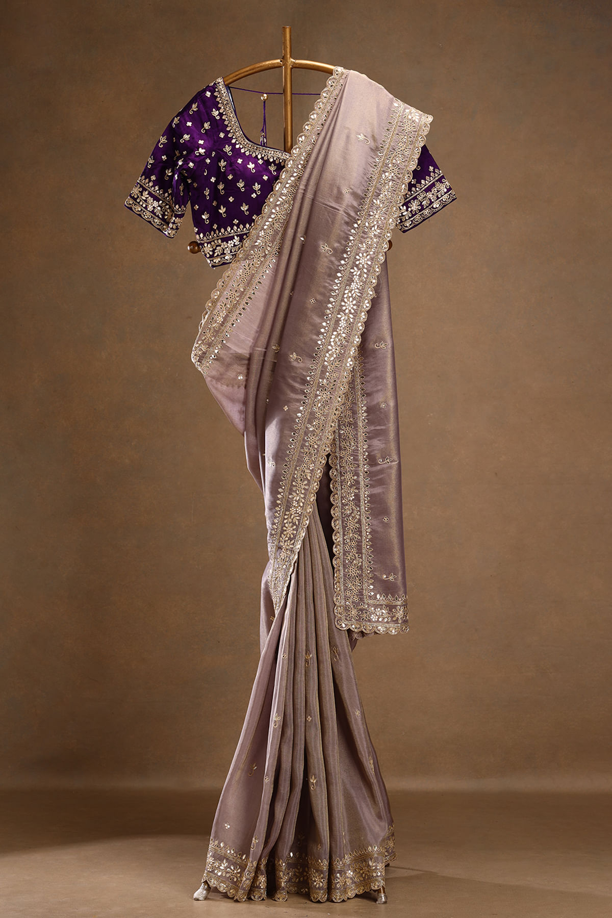 Lavender Tissue Saree