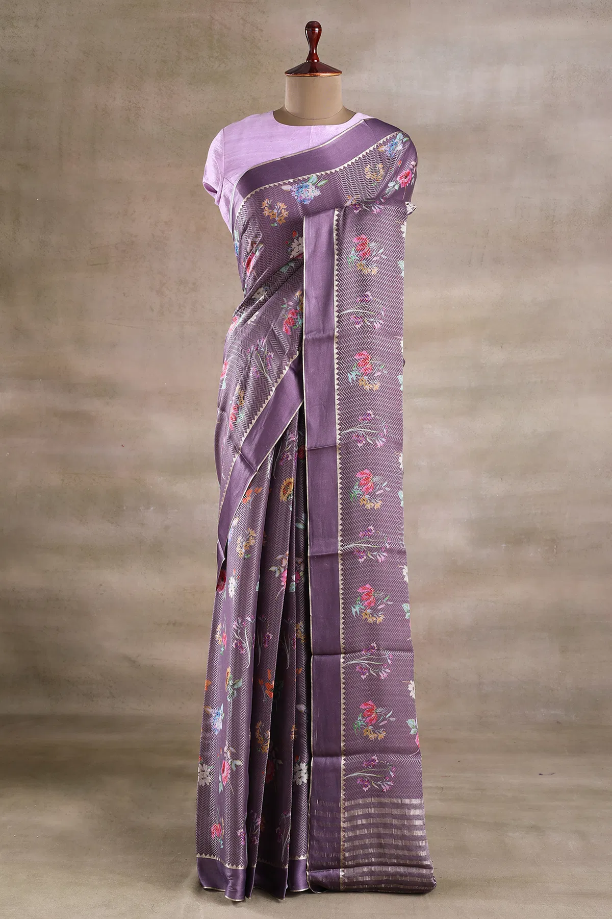 Lavender Fancy Weaving Saree