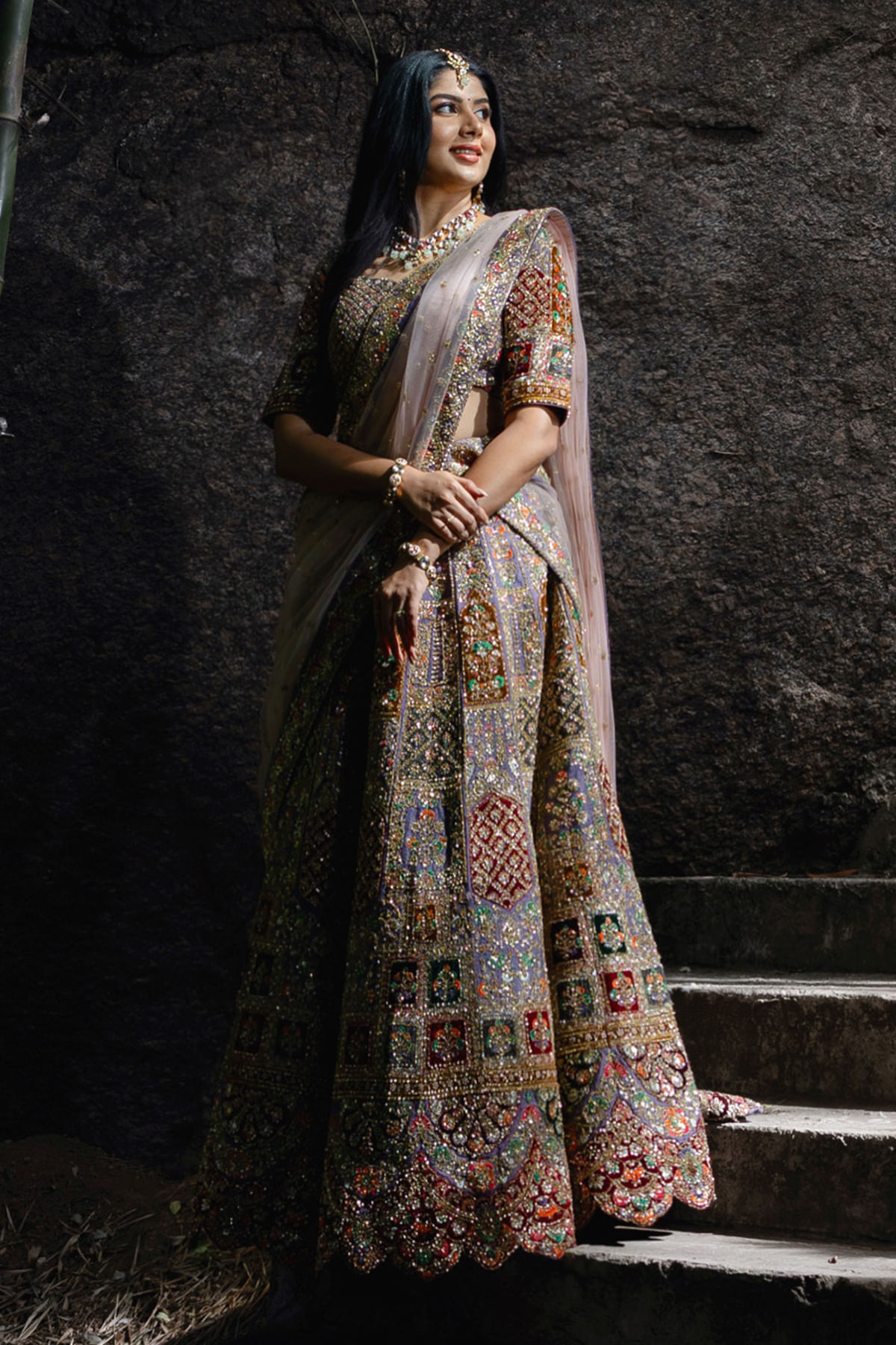 Lavender Reception Lehenga