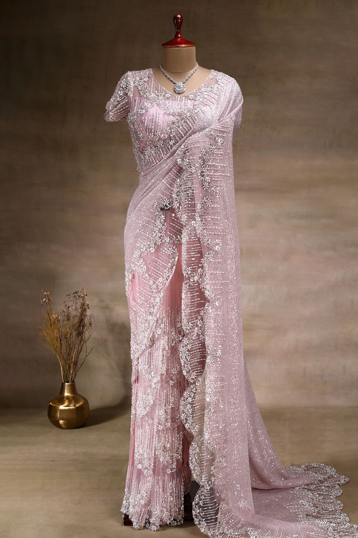 Lavender Designer Saree 