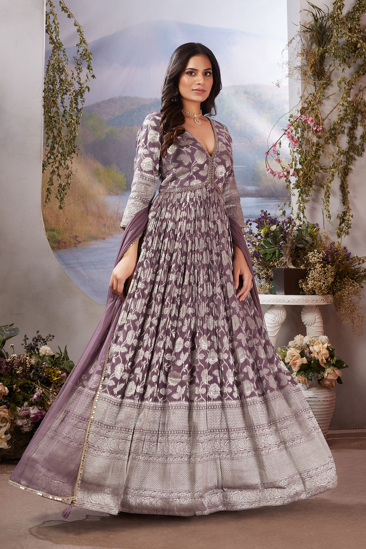 Woven Anarkali Salwar