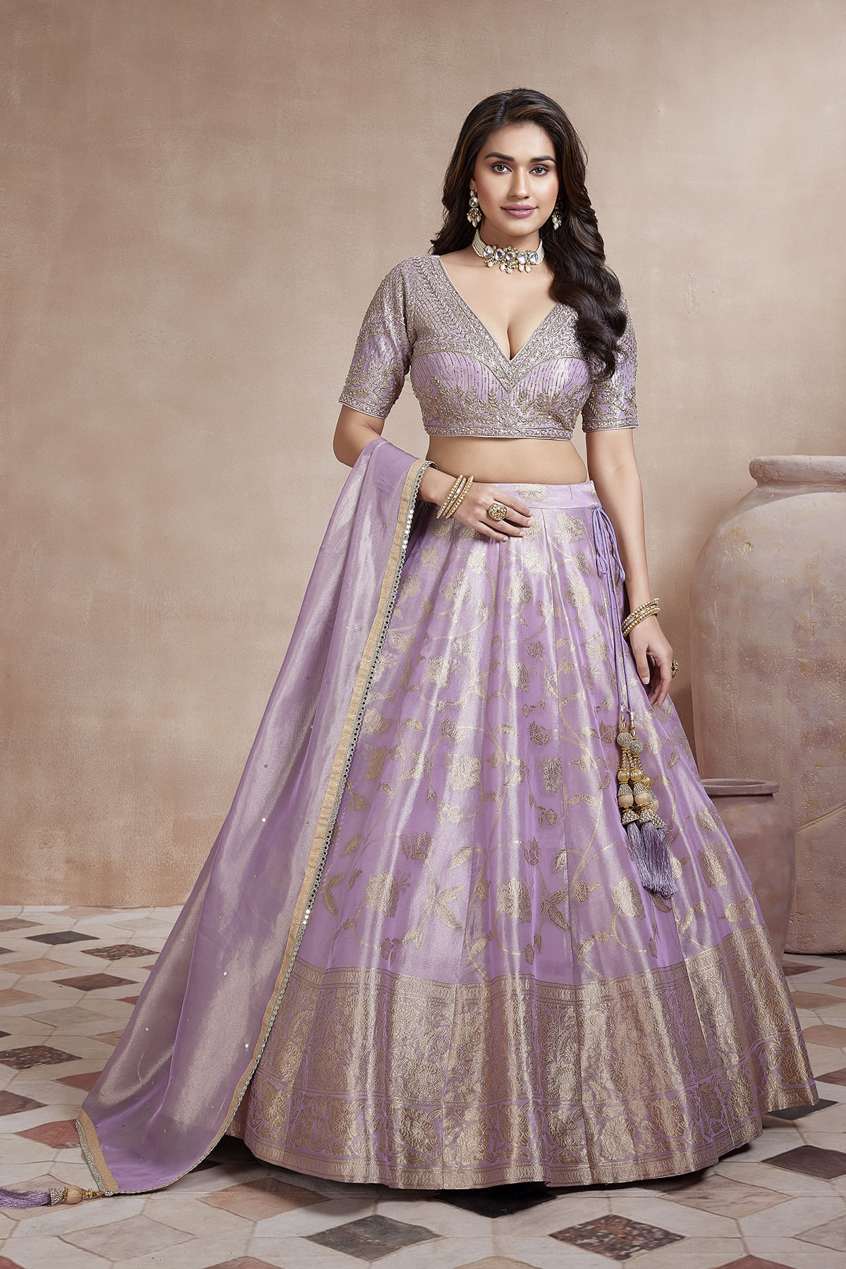 Lavender Bridesmaids Lehenga
